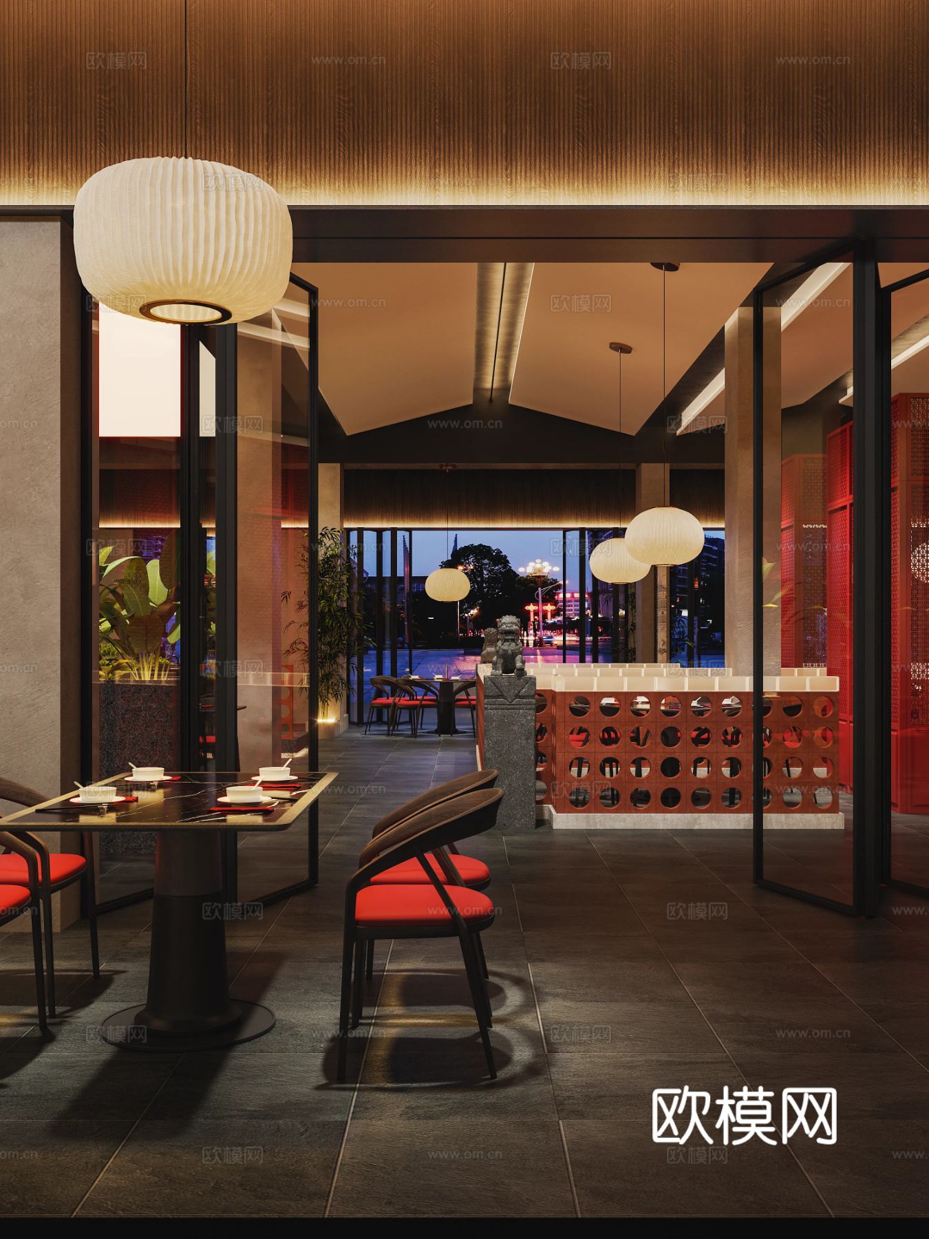 厨乡情商业餐饮项目效果图下载（渲染图8）