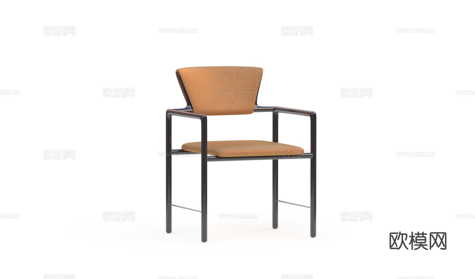 東西生活 现代书椅 扶手椅3d模型下载