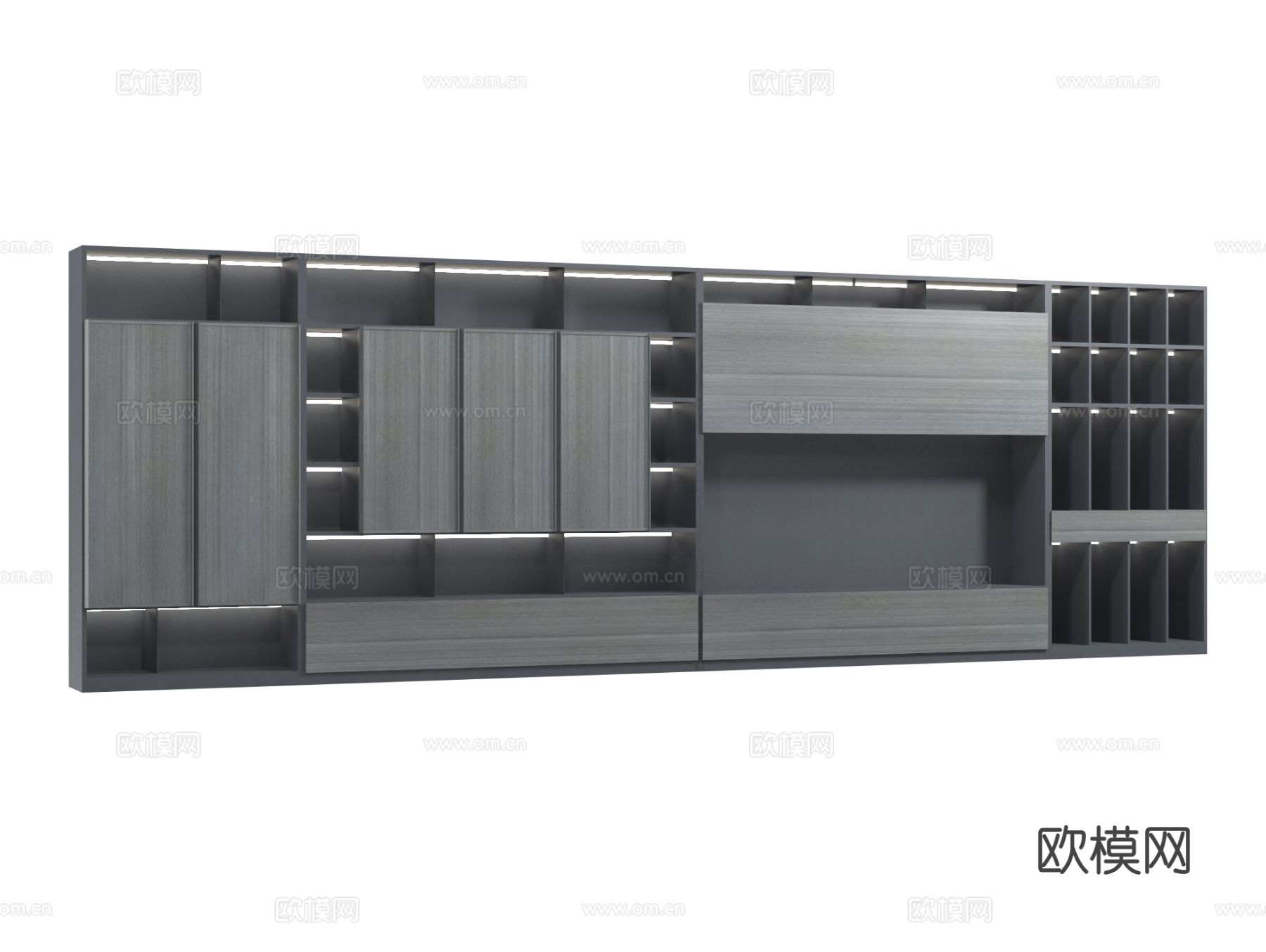 冠臣 现代沙发背景柜3d模型