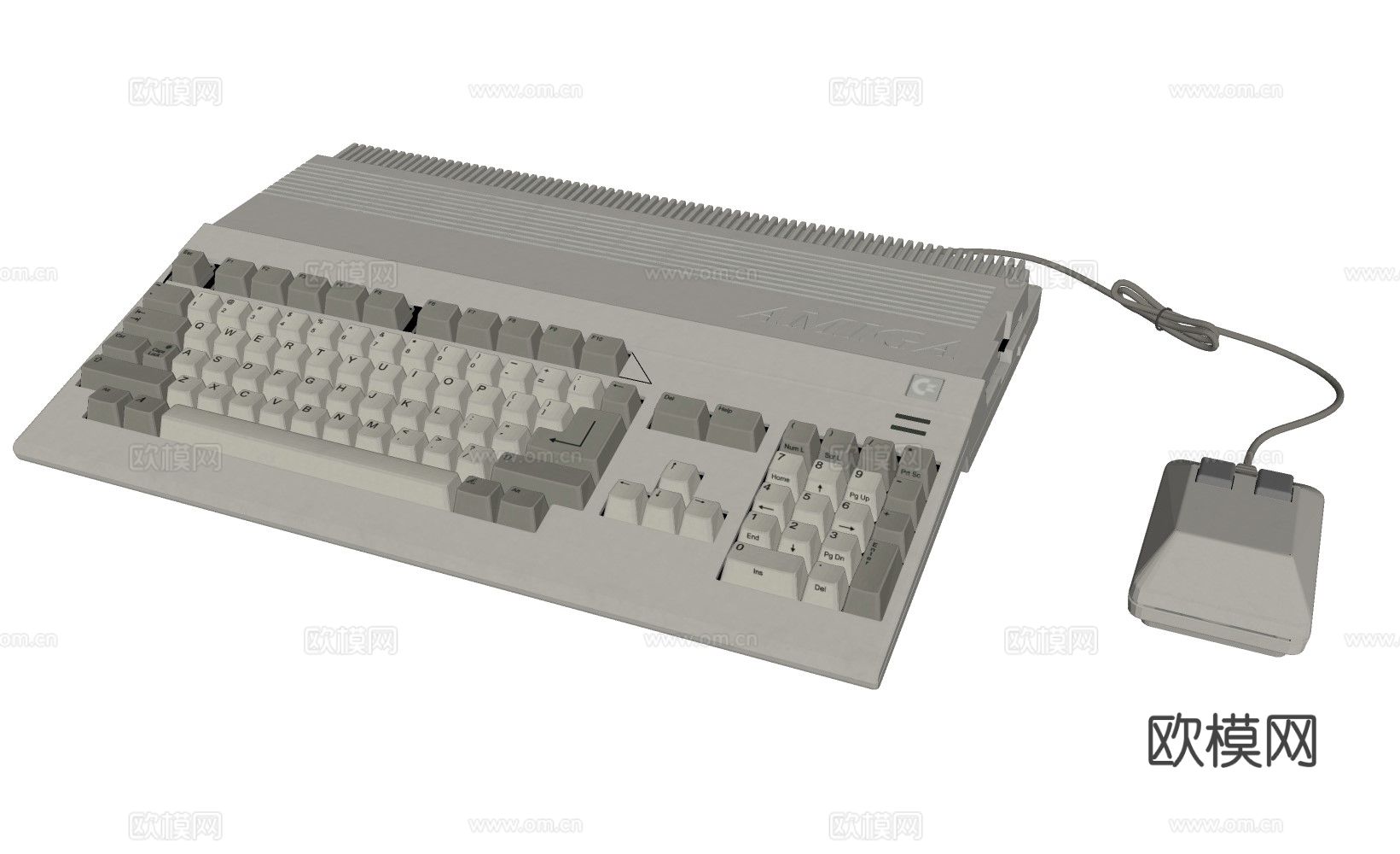 老式键盘 电脑键盘su模型下载（渲染图1）