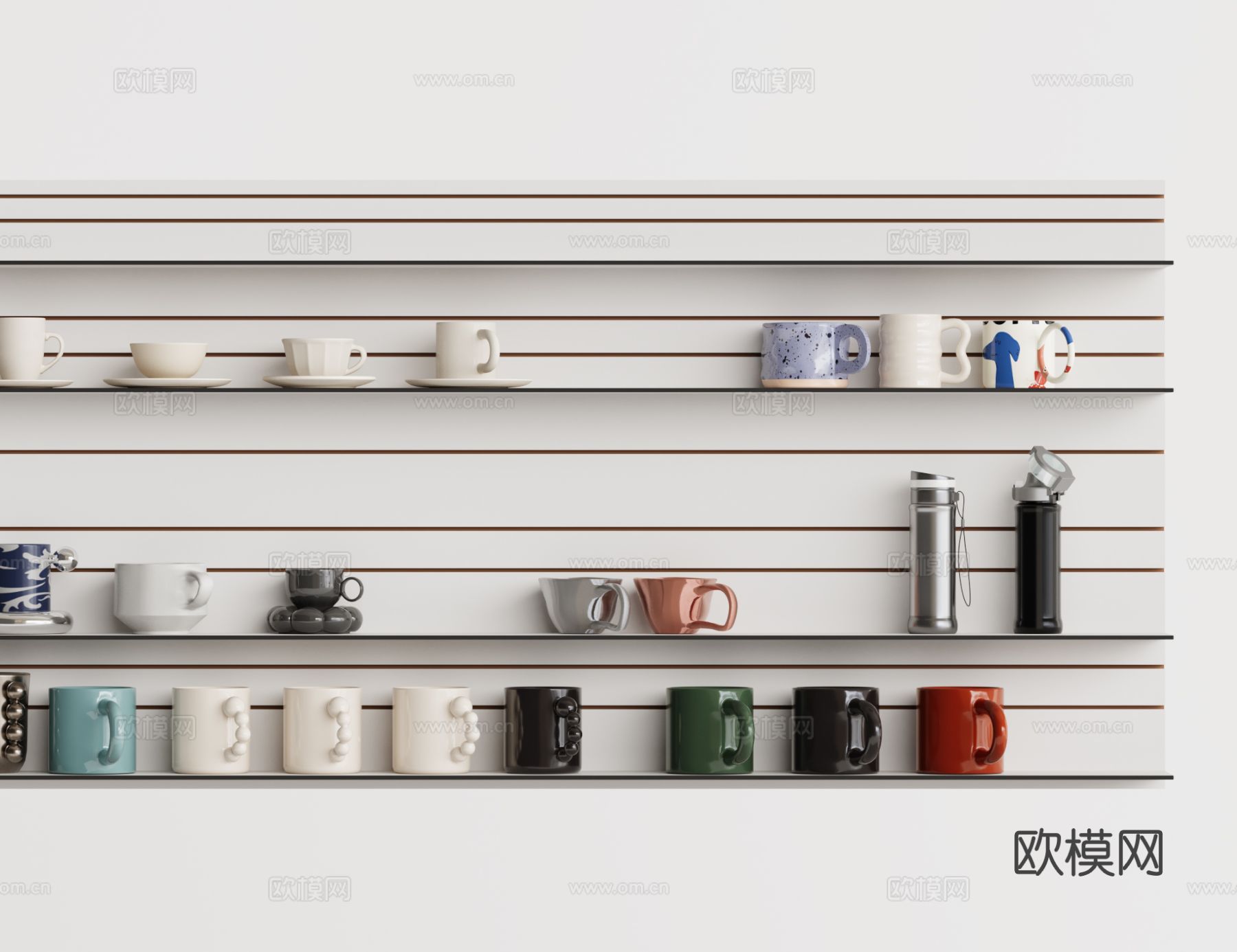 杯子 保温杯 马克杯su模型下载