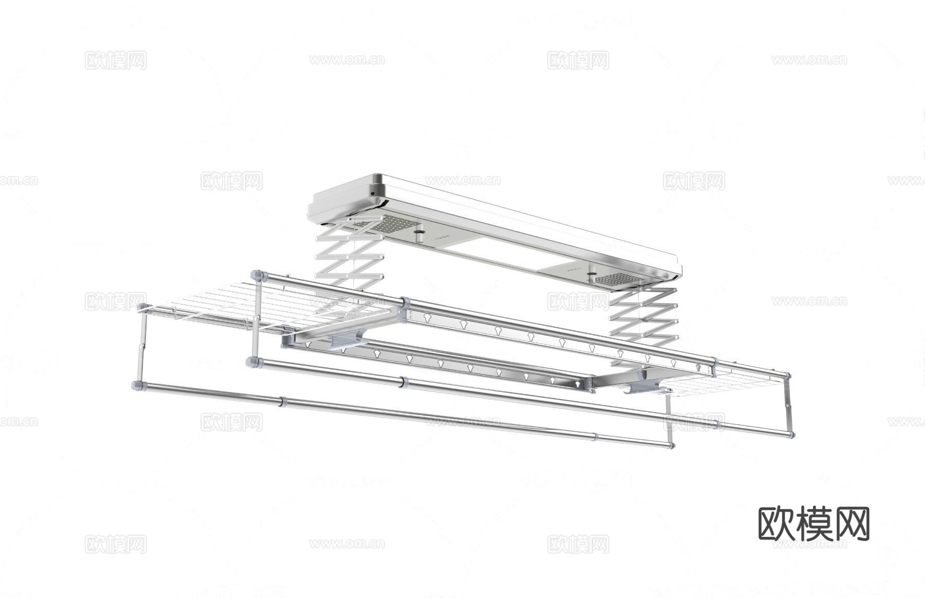 现代晾衣架 自动晾衣架 折叠晾衣架3d模型