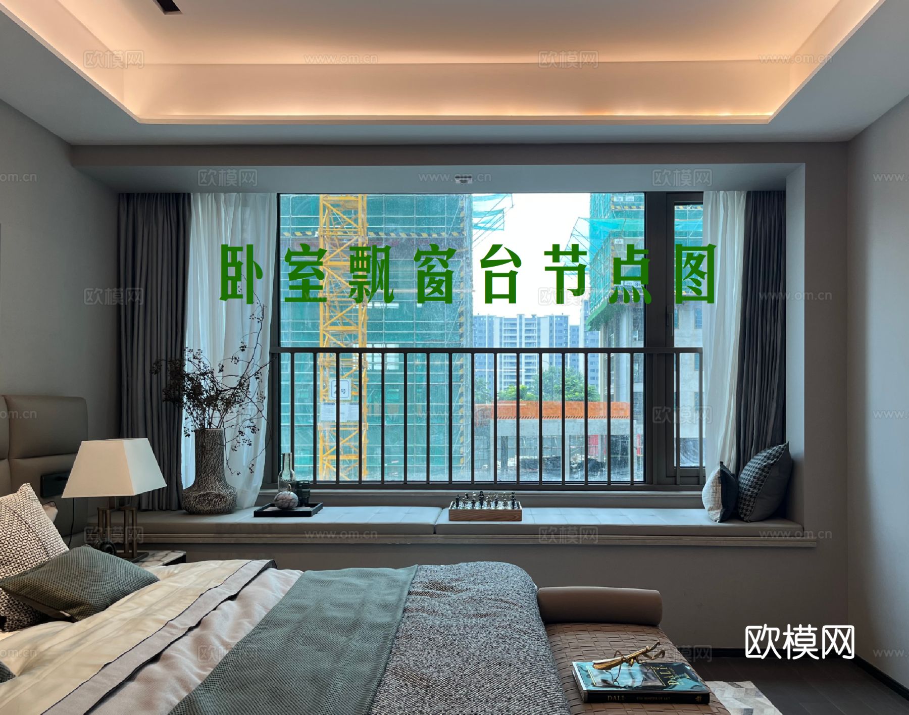 卧室飘窗台cad大样图