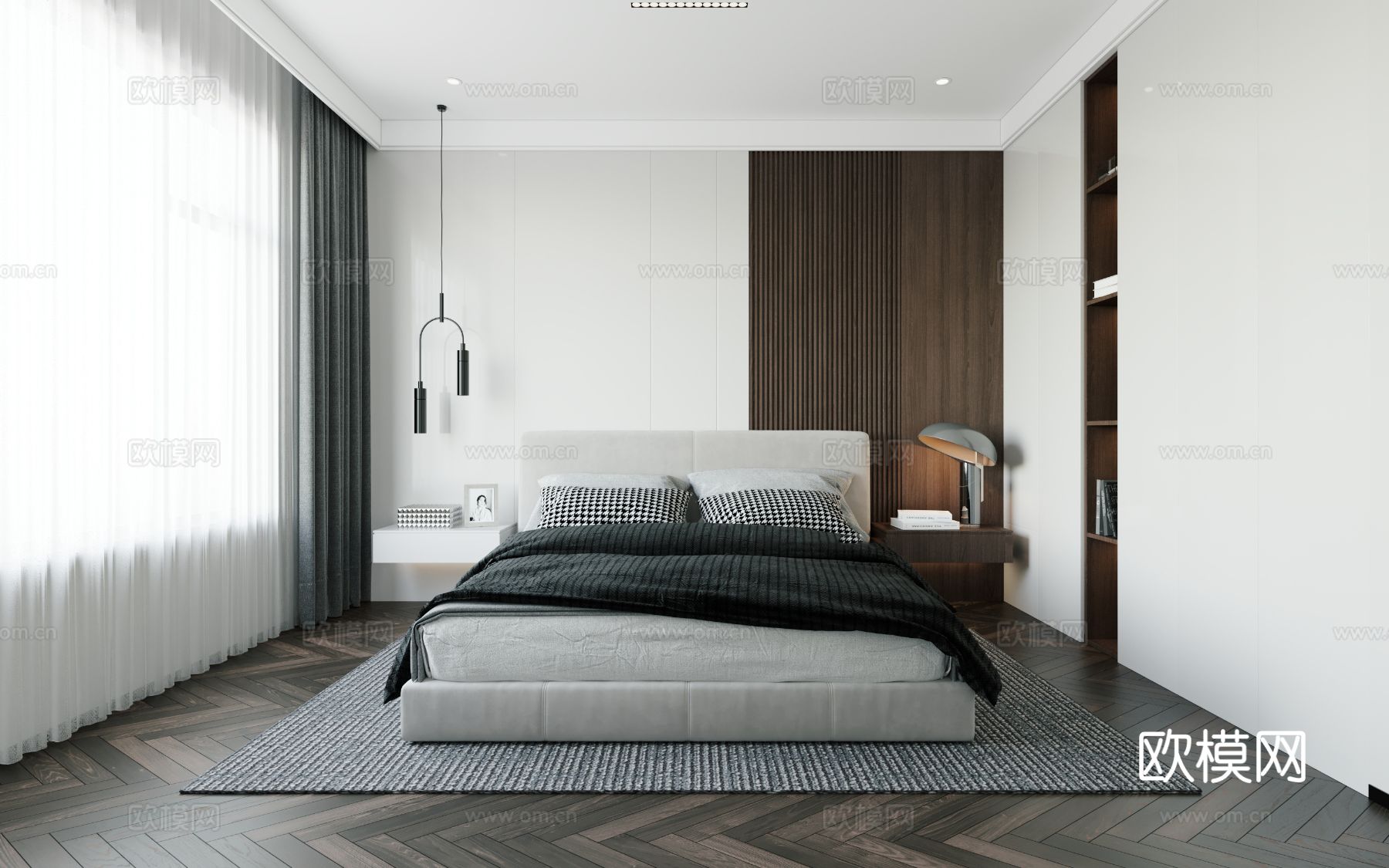 现代复式家居  loft 公寓装修效果图下载（渲染图4）