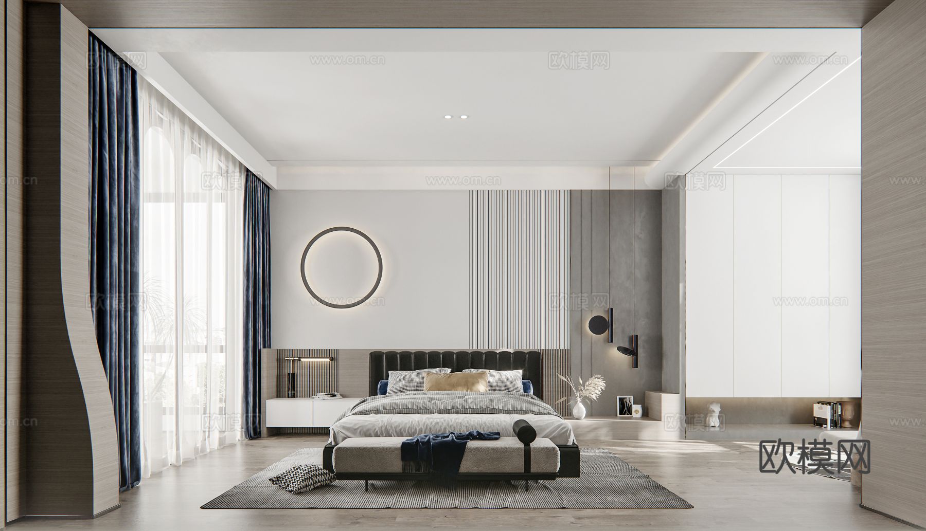 现代复式家居  loft 公寓装修效果图下载（渲染图4）