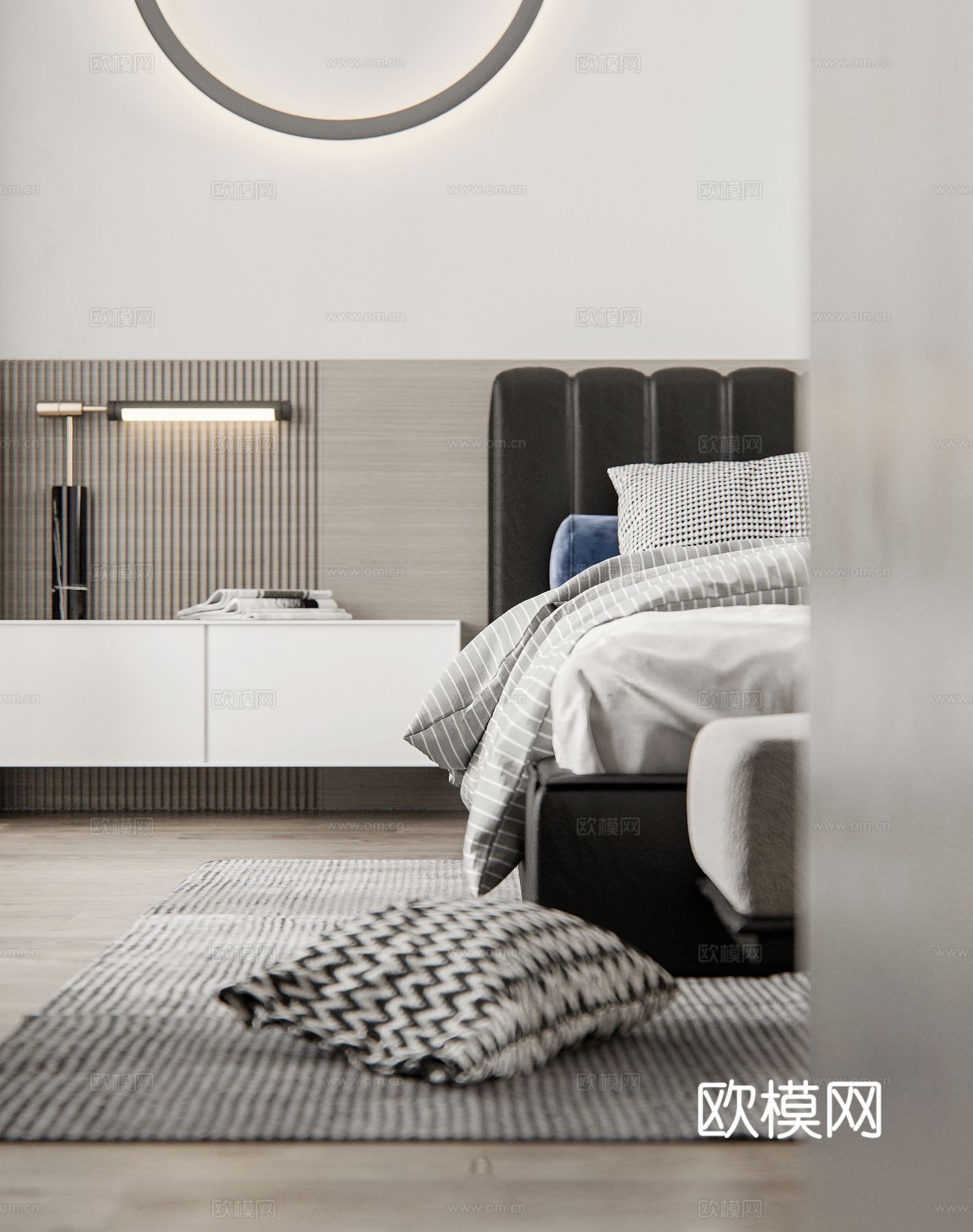 现代复式家居  loft 公寓装修效果图下载（渲染图2）