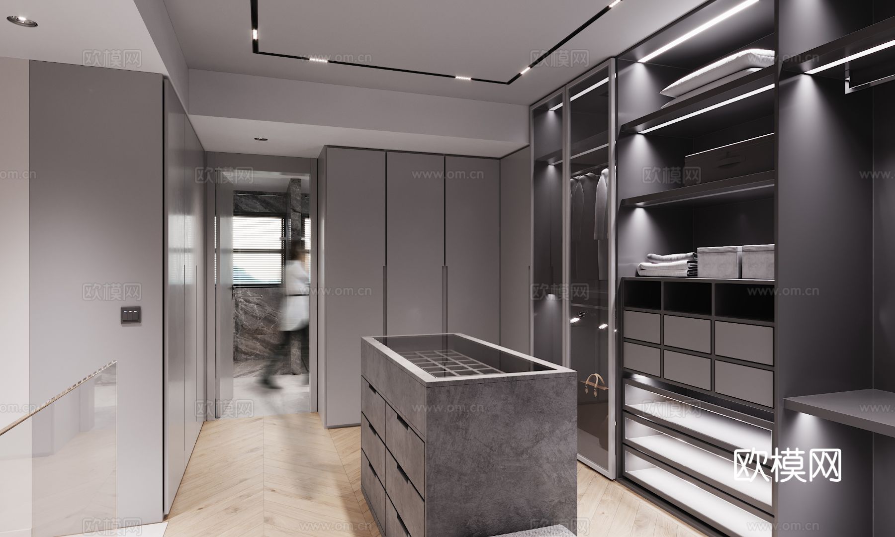 现代复式家居公寓装修效果图下载（渲染图3）