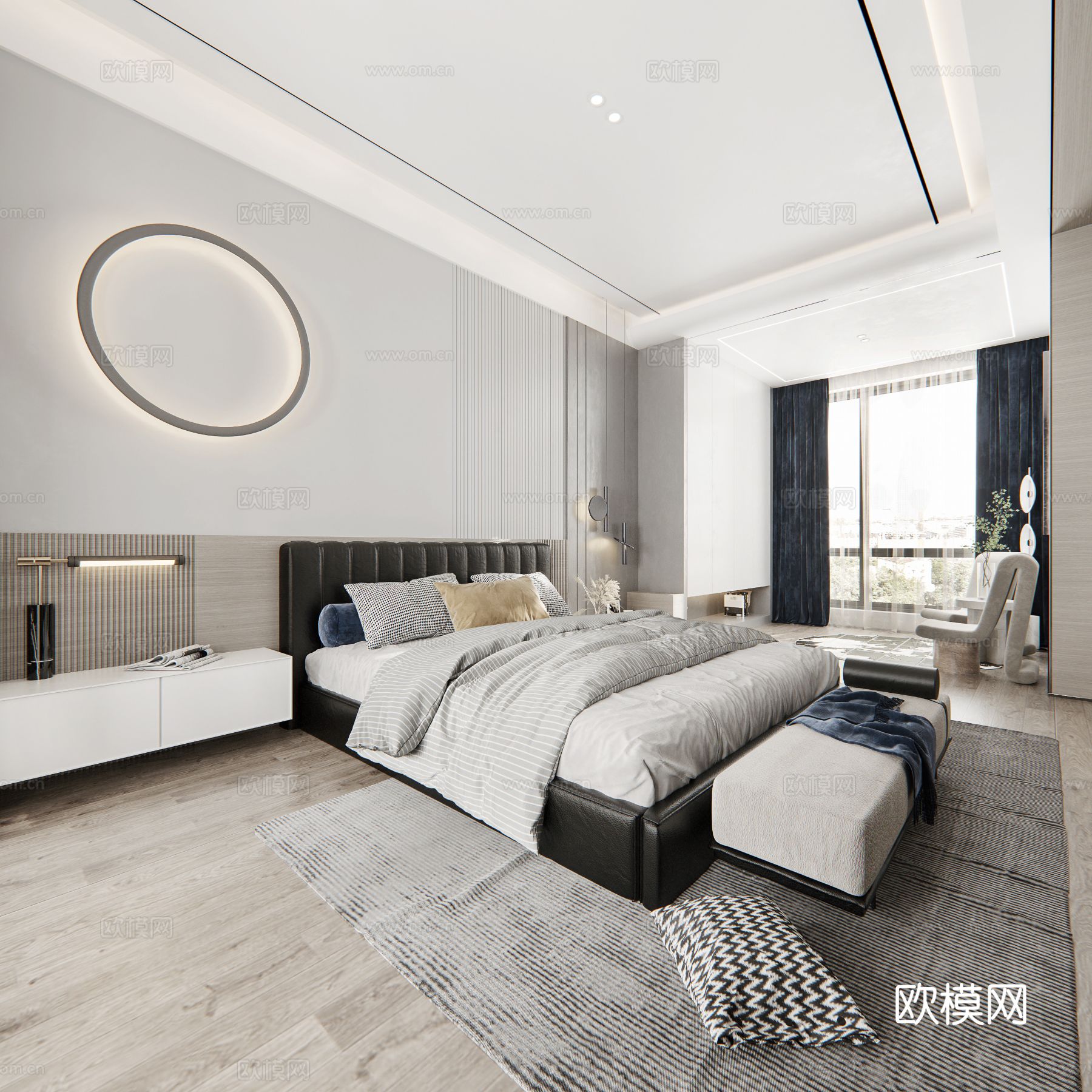 现代复式家居  loft 公寓装修效果图下载（渲染图14）