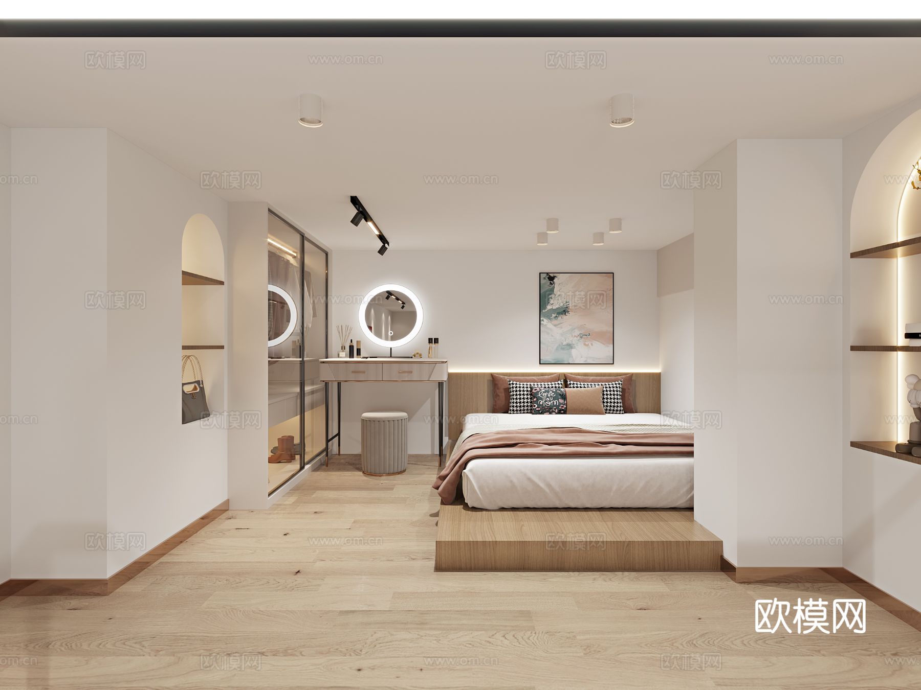 轻奢公寓装修效果图下载（渲染图3）