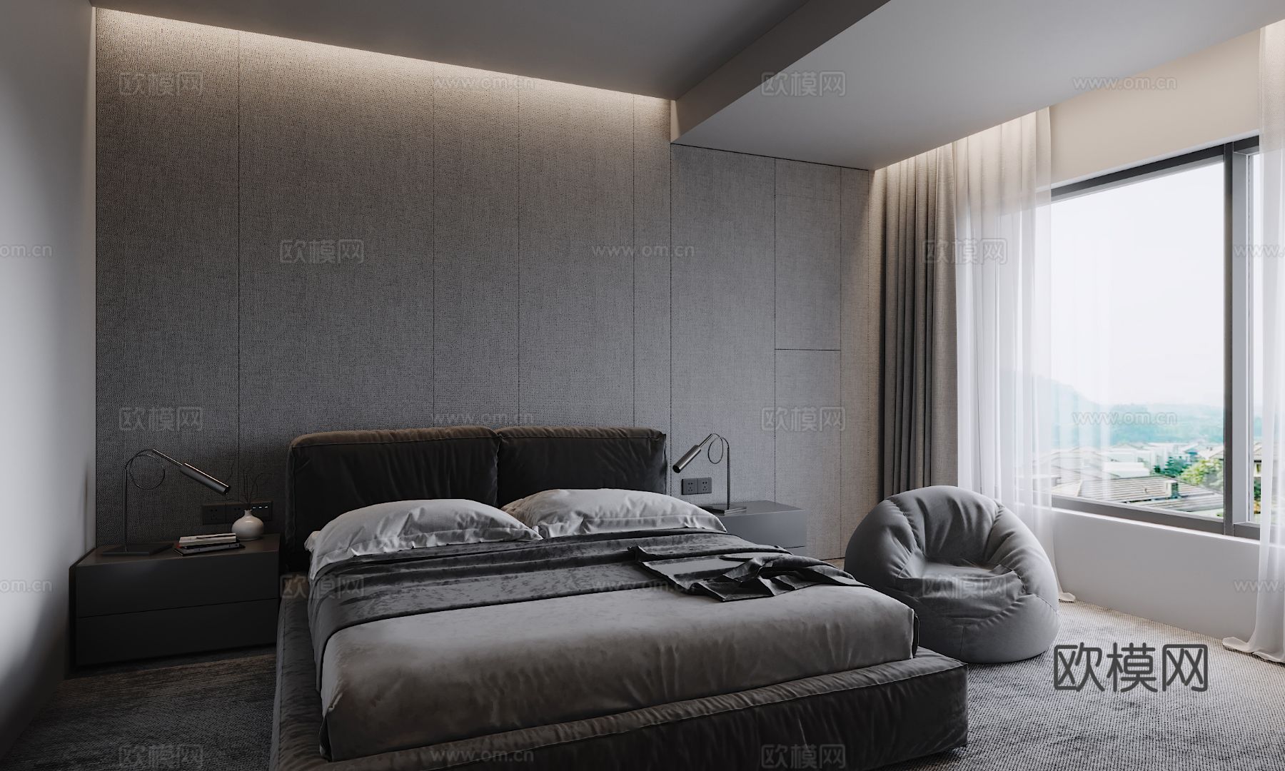 现代复式家居公寓装修效果图下载（渲染图8）