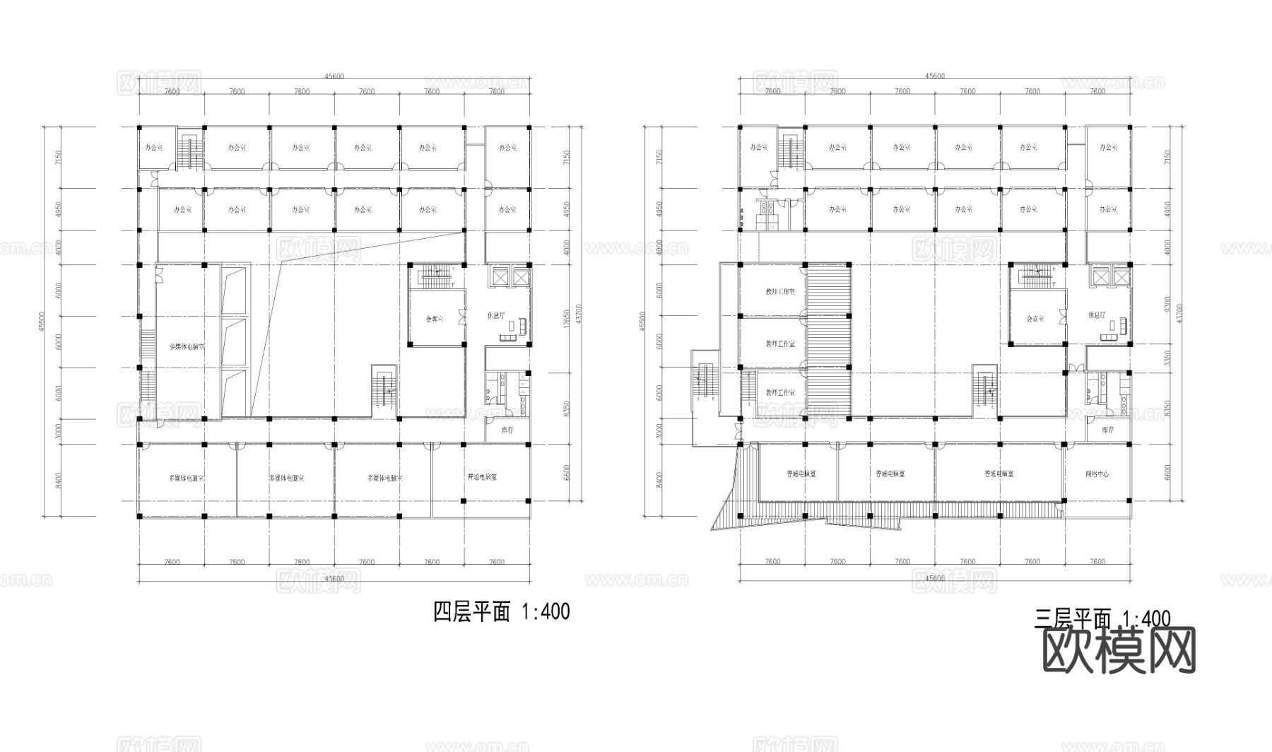高教园区服装学院cad施工图