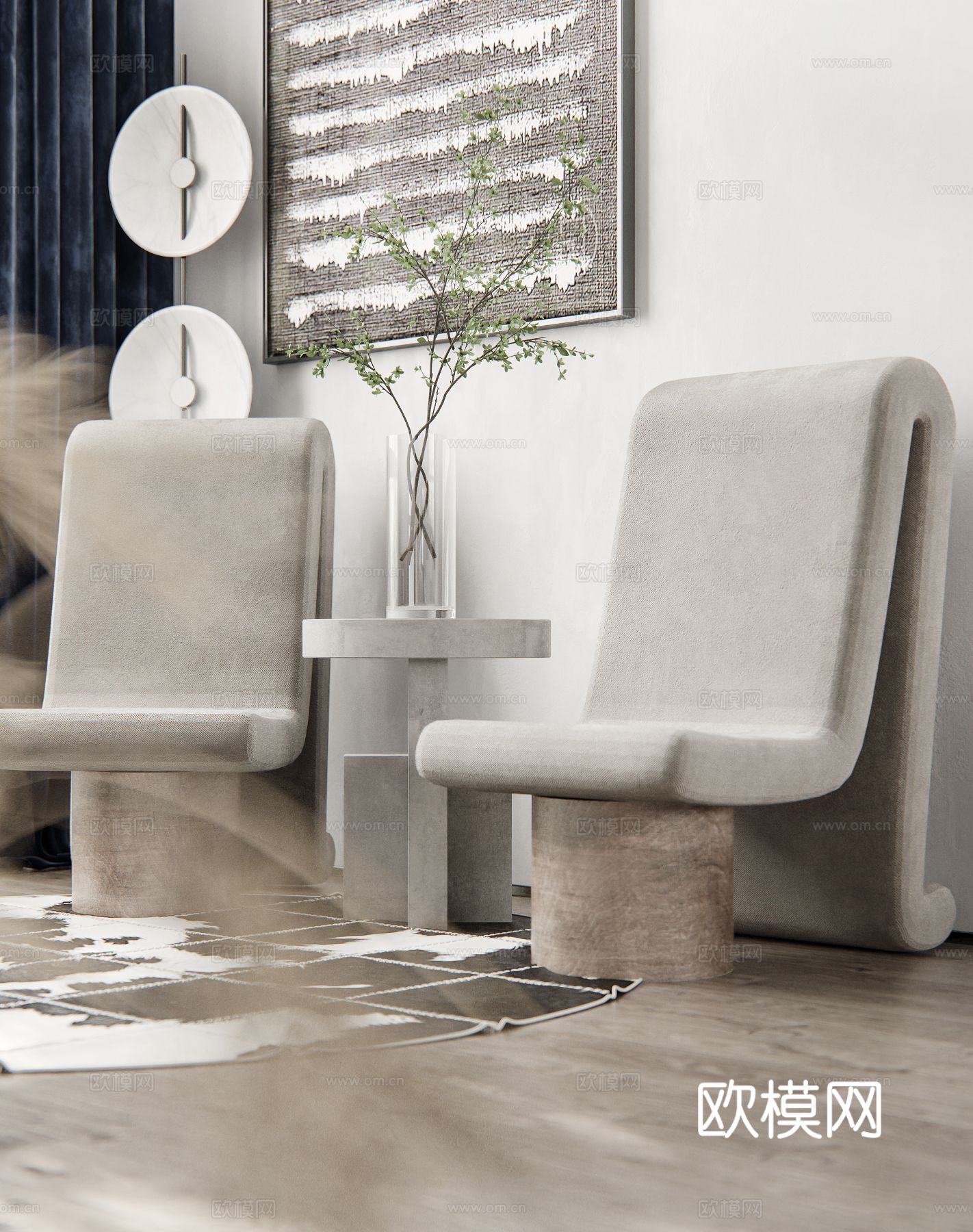 现代复式家居  loft 公寓装修效果图下载（渲染图15）