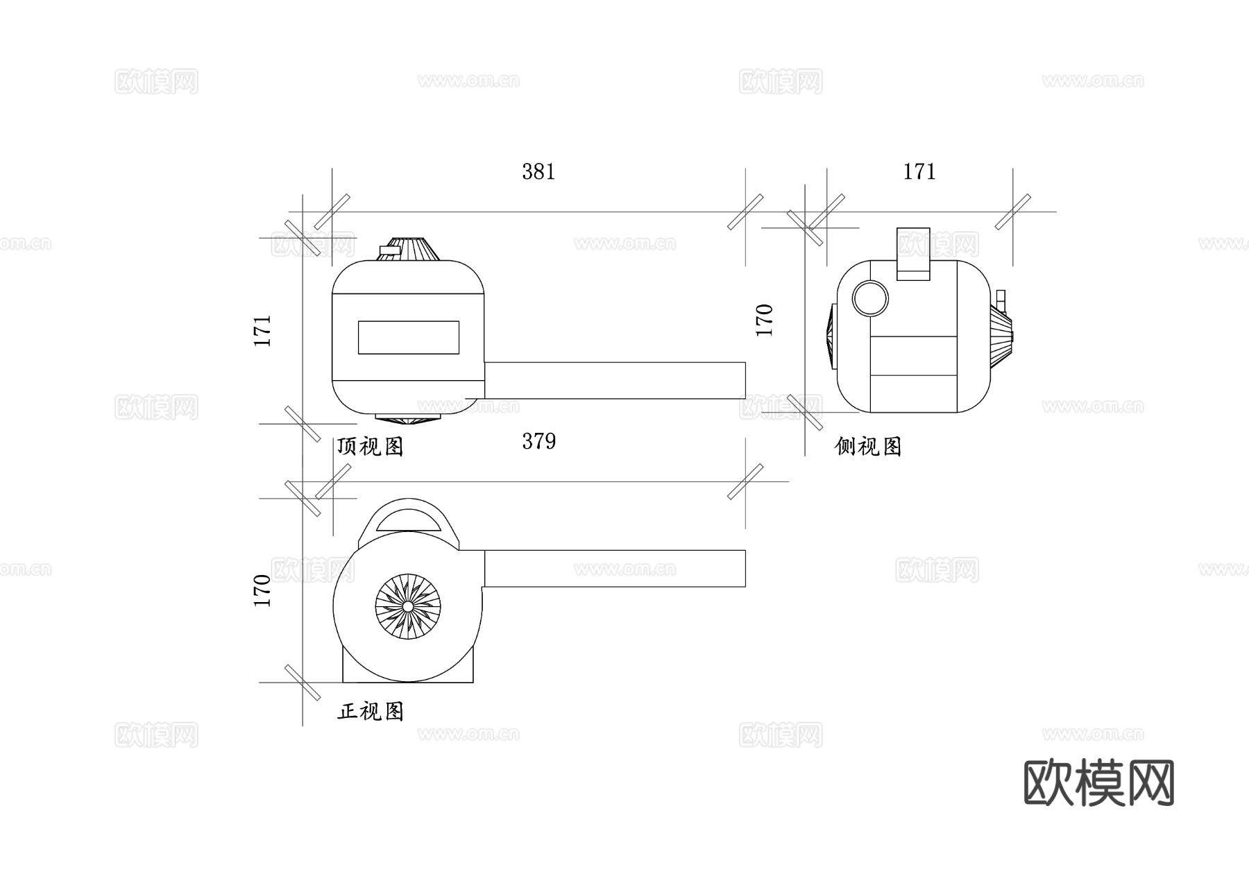 树叶吹风机 吹风机 清洁吹风机 园艺吹风机 风力清扫机cad图库下载