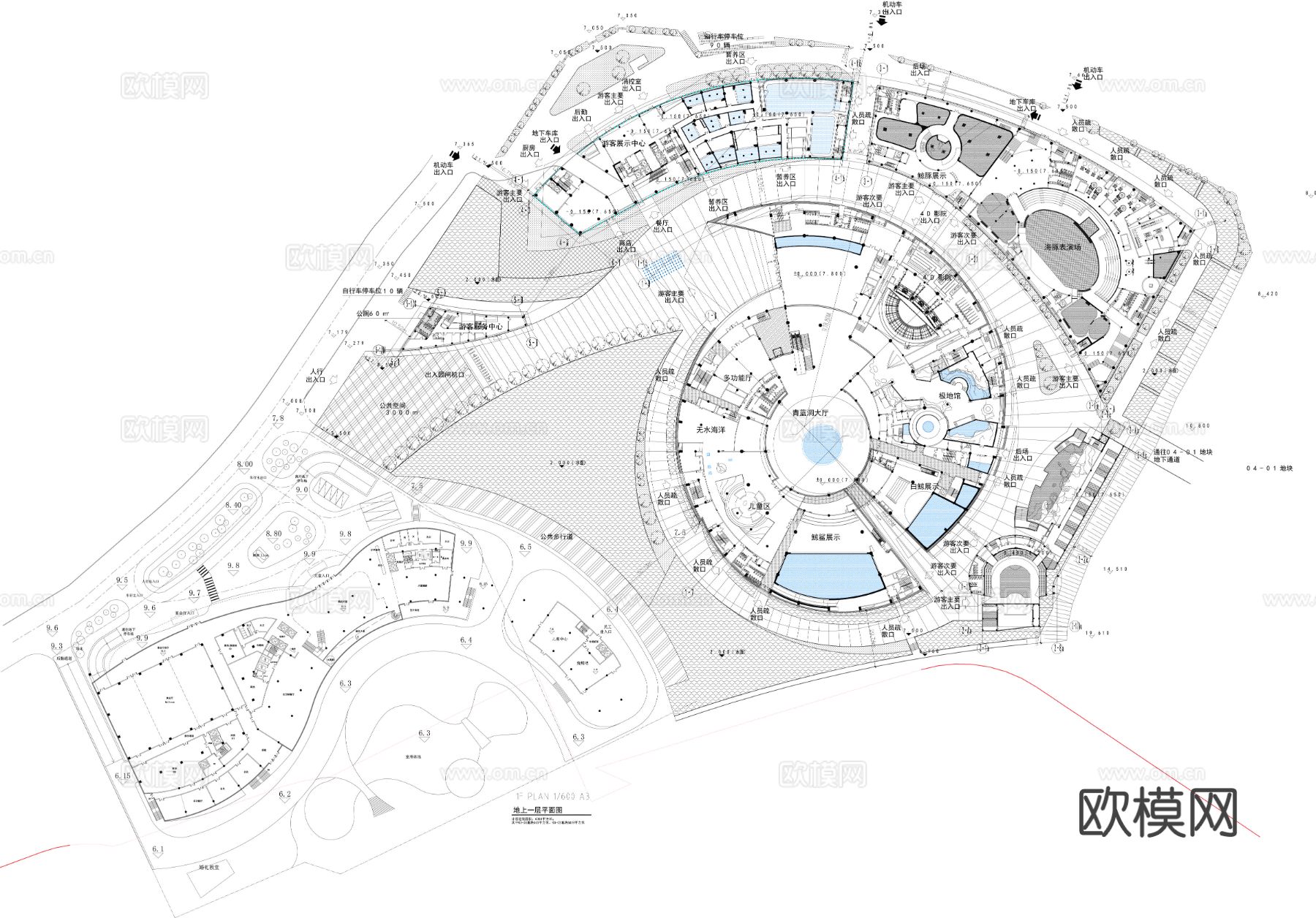 酒店建筑cad施工图下载（渲染图6）