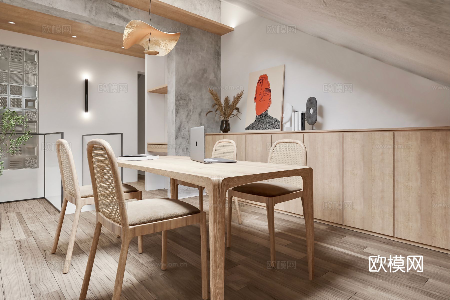 现代复式家居  loft 公寓装修效果图下载（渲染图8）