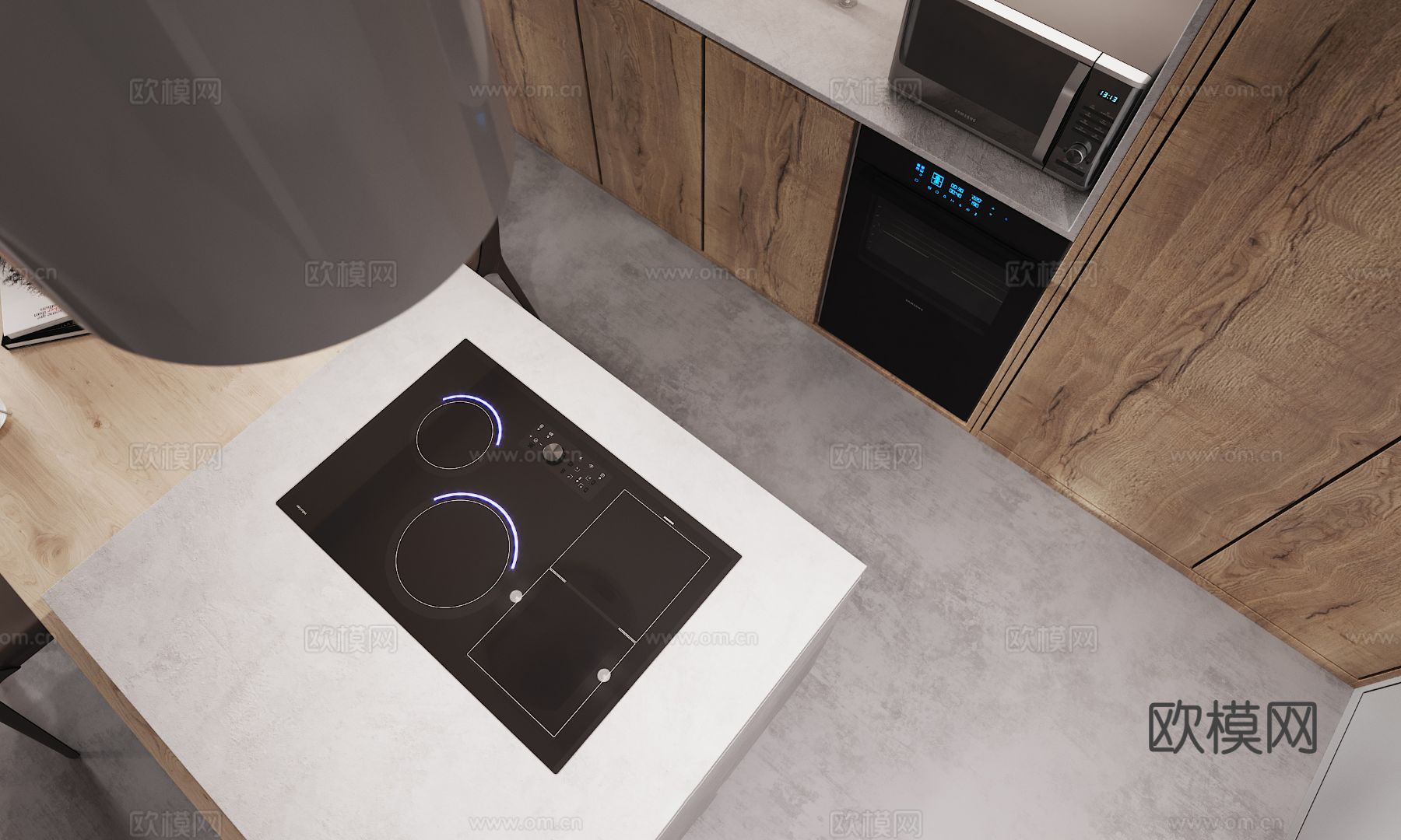 现代复式家居公寓装修效果图下载（渲染图7）