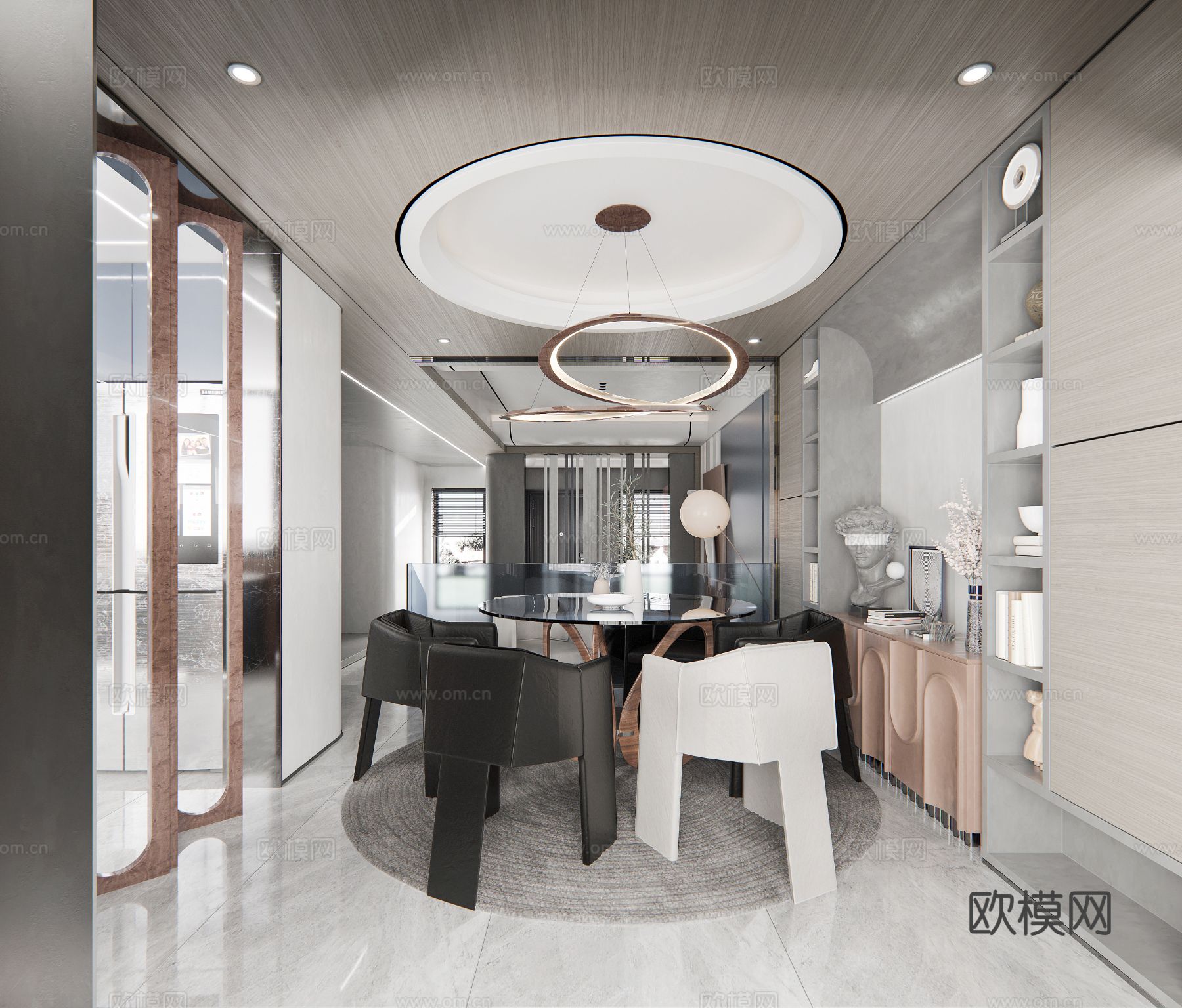 现代复式家居  loft 公寓装修效果图下载（渲染图16）