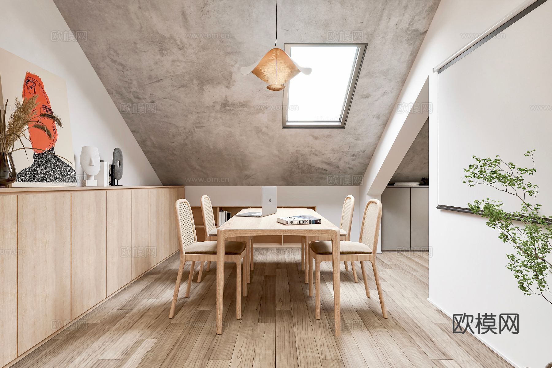 现代复式家居  loft 公寓装修效果图下载（渲染图9）