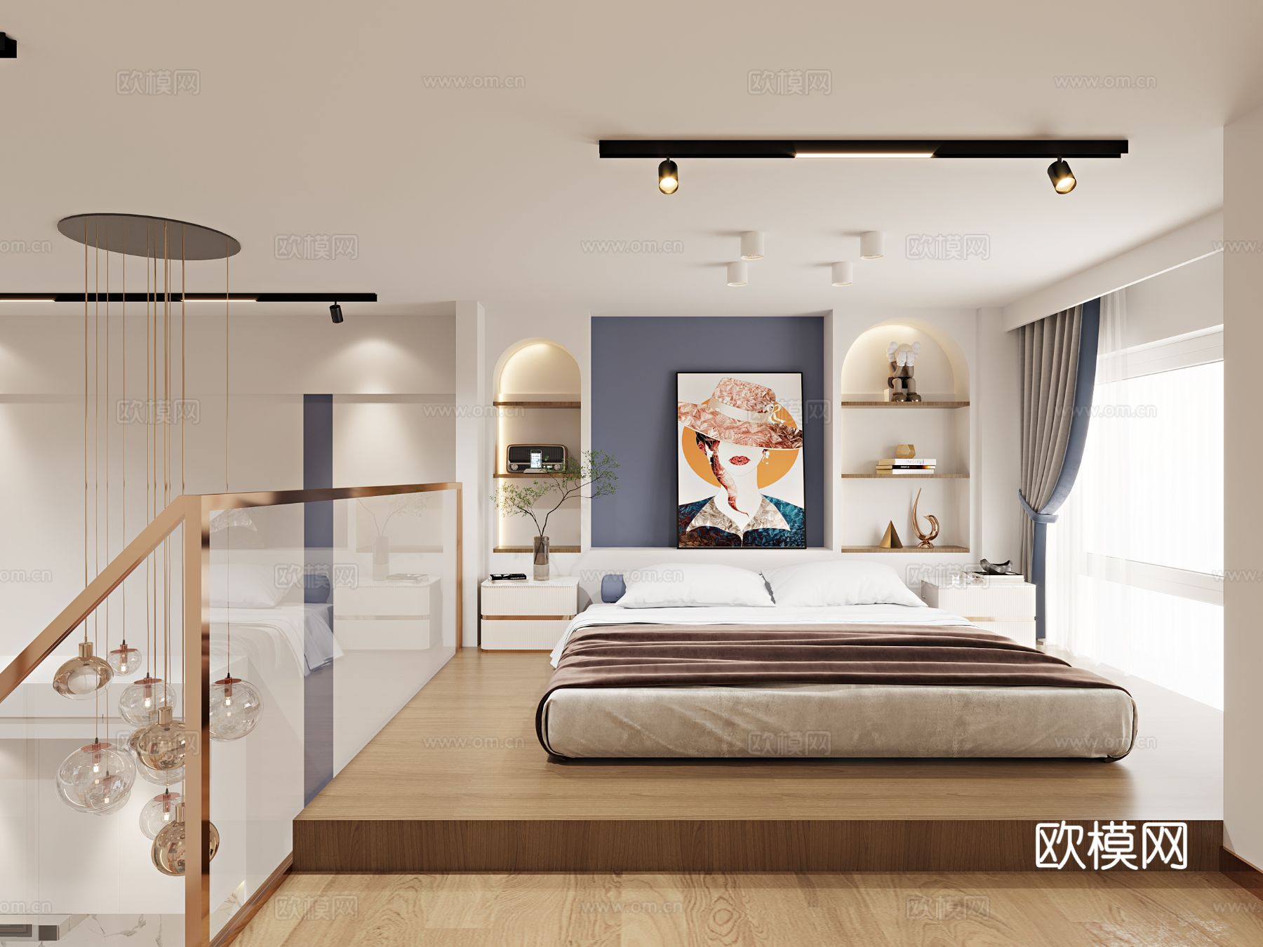 轻奢公寓装修效果图下载（渲染图2）