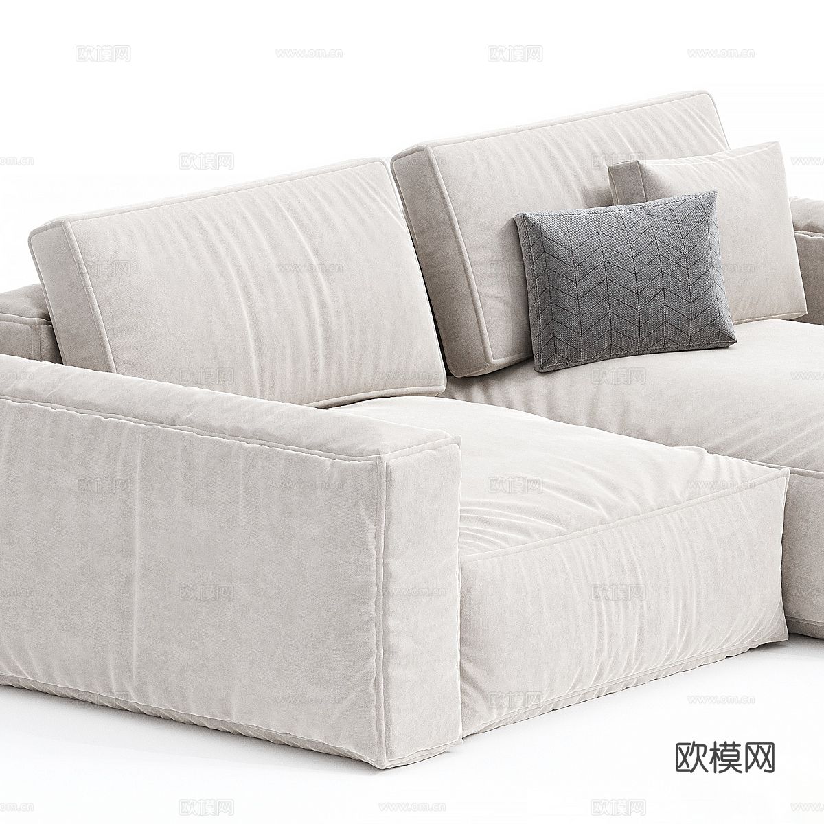 意式极简沙发 双人沙发 转角沙发3d模型