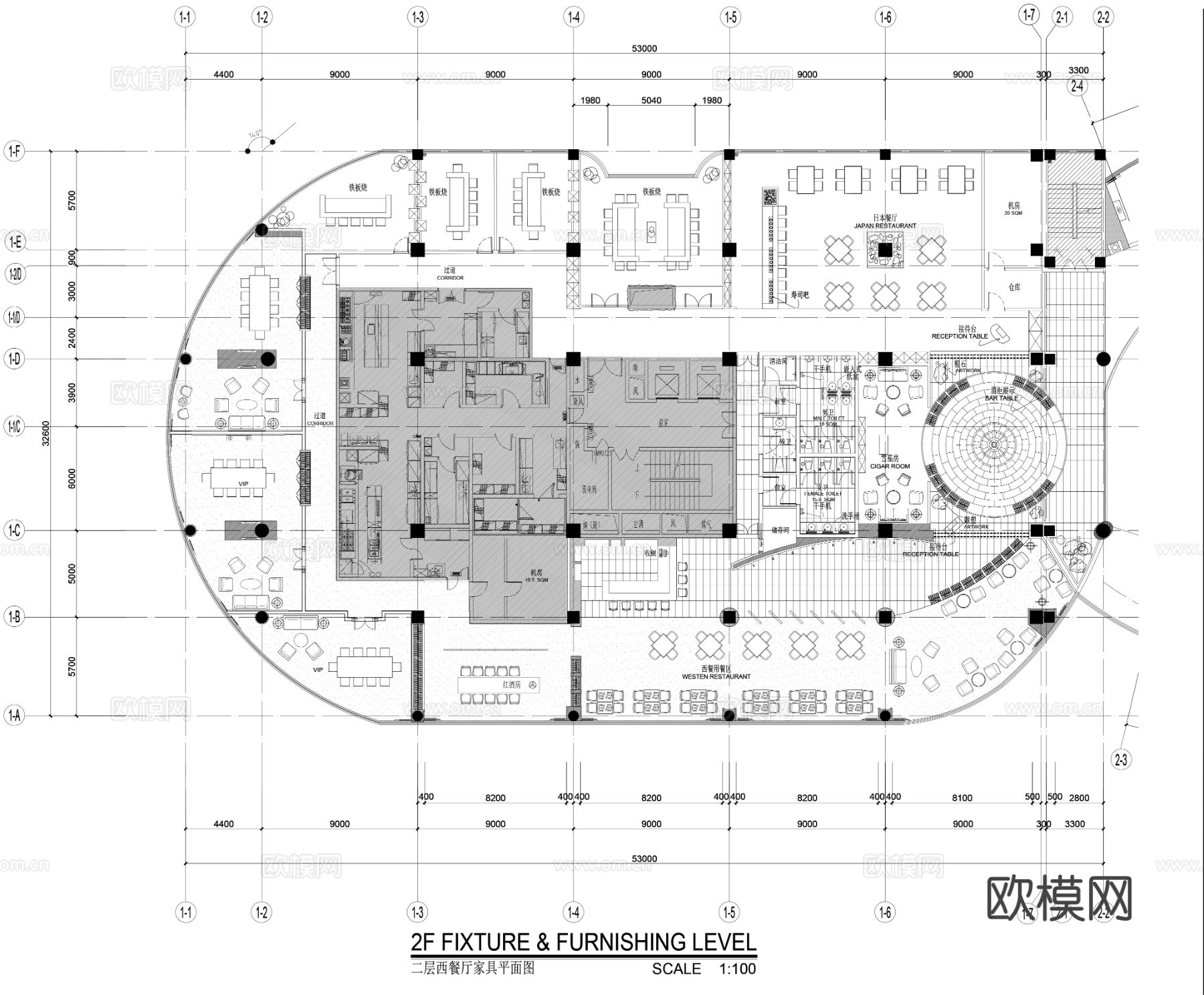 游艇俱乐部会所cad施工图