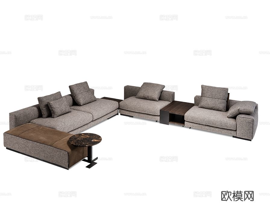 arketipo Atlas多人沙发3d模型下载