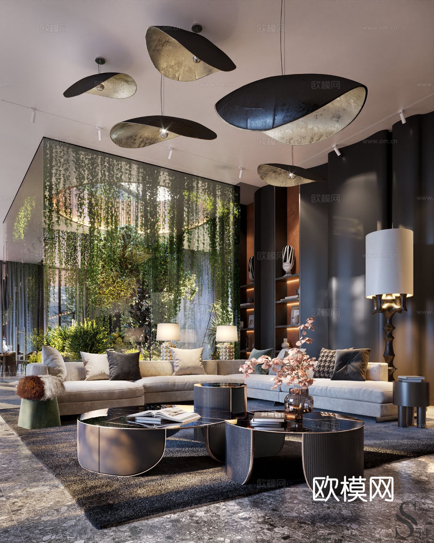 现代庭院别墅设计效果图下载（渲染图1）