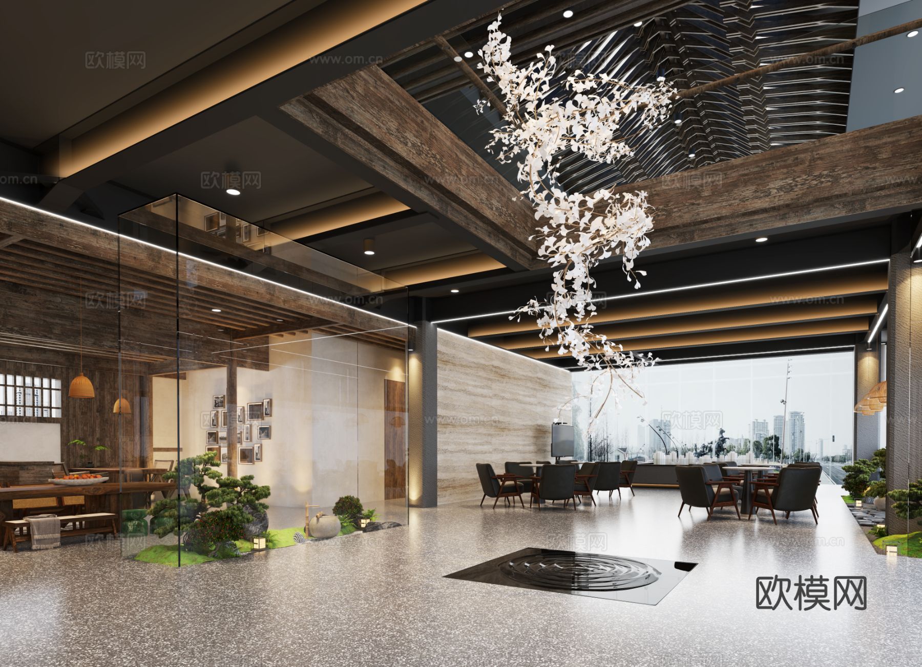 老建筑售楼处装修效果图下载（渲染图5）