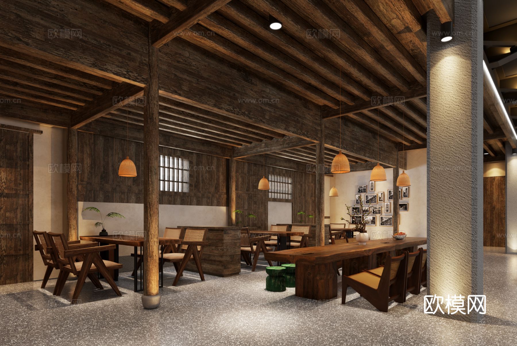 老建筑售楼处装修效果图下载（渲染图2）