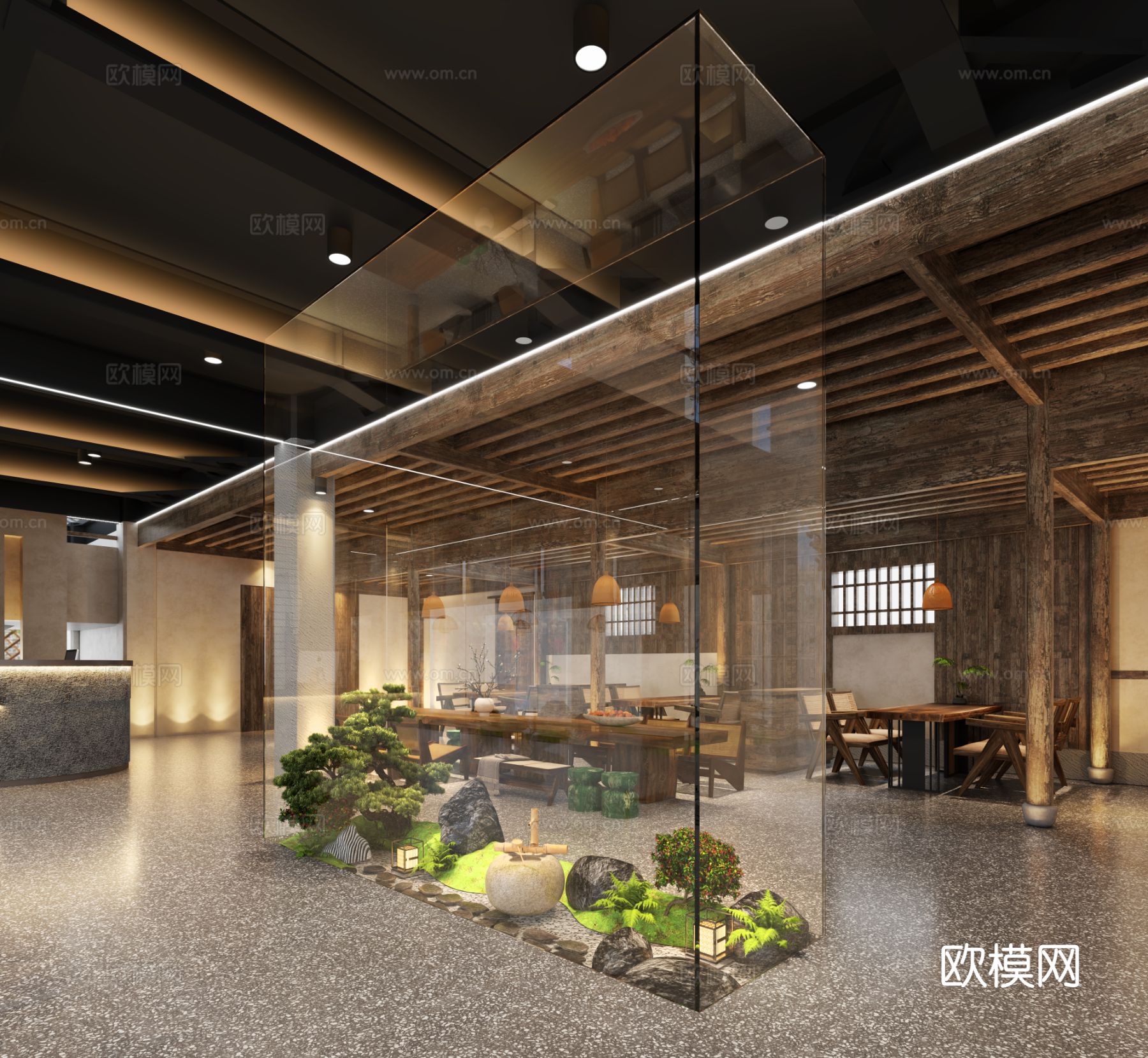 老建筑售楼处装修效果图下载（渲染图4）