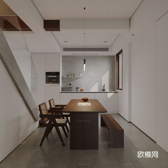 中古風(fēng)平層裝修效果圖下載(渲染圖6)