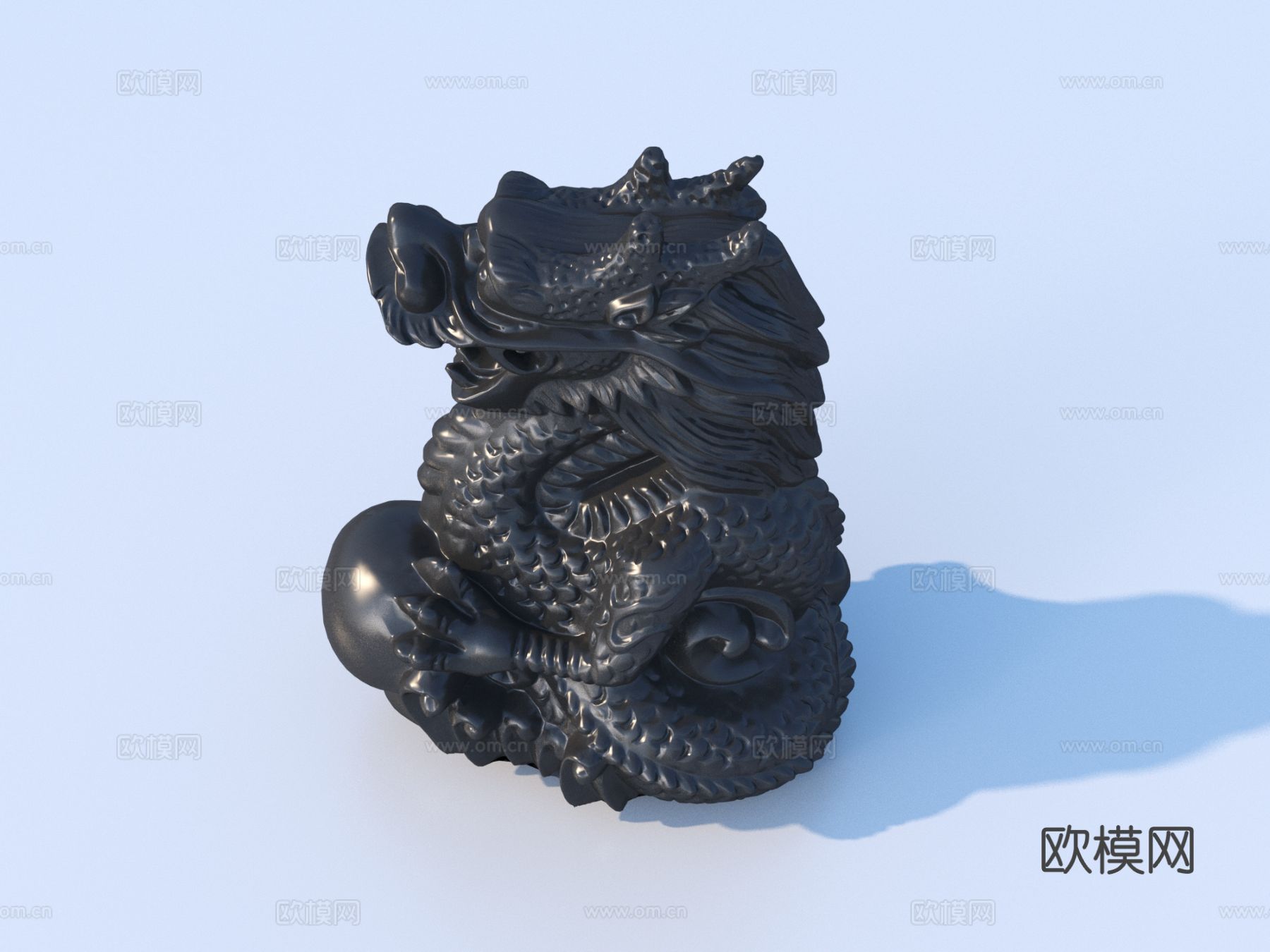 雕塑 动物摆件 盘龙小品 金龙3d模型