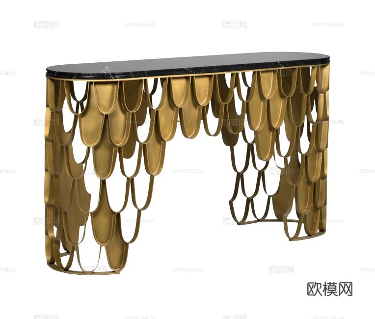BRABBU koi玄关桌3d模型