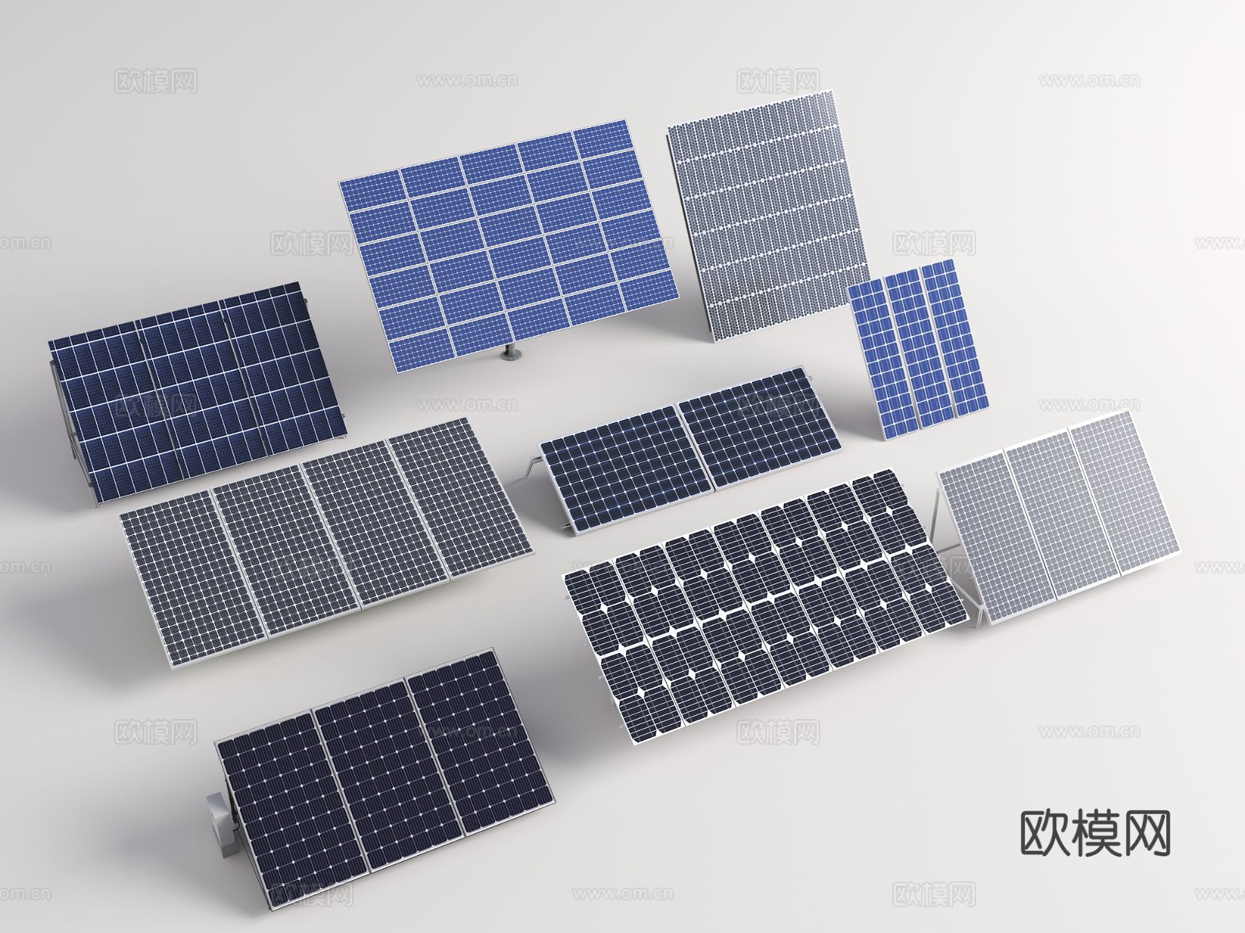 太阳能板 光伏板 太阳能设备 工业设备 绿色能源 太阳能发电3d模型