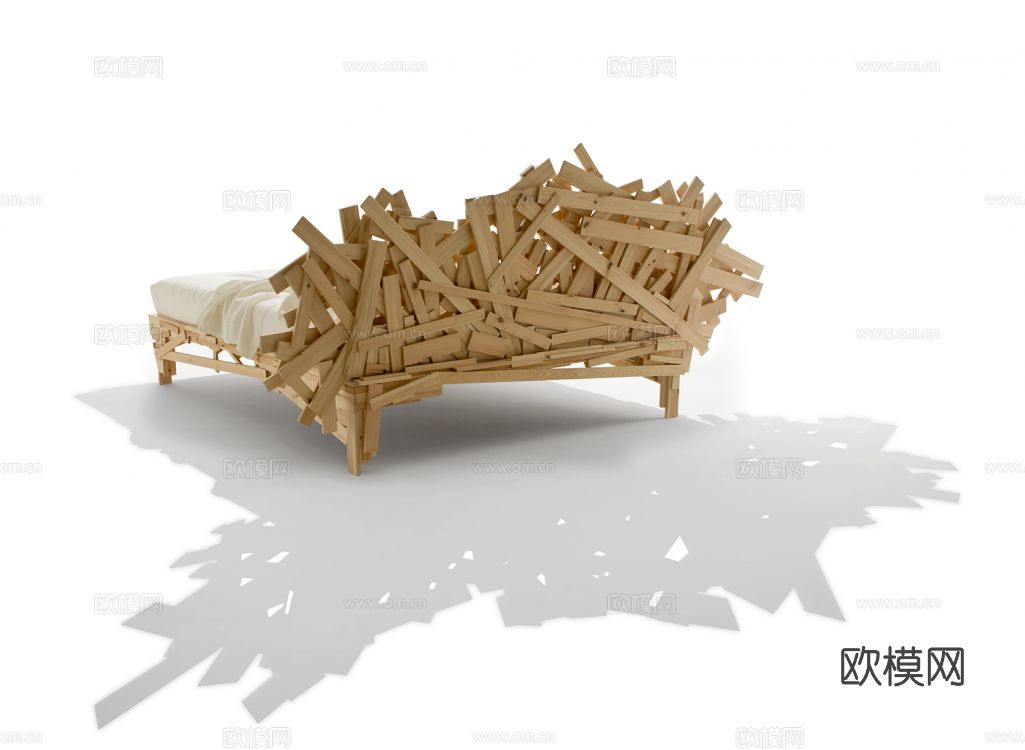 edra Favela双人床3d模型下载（渲染图2）