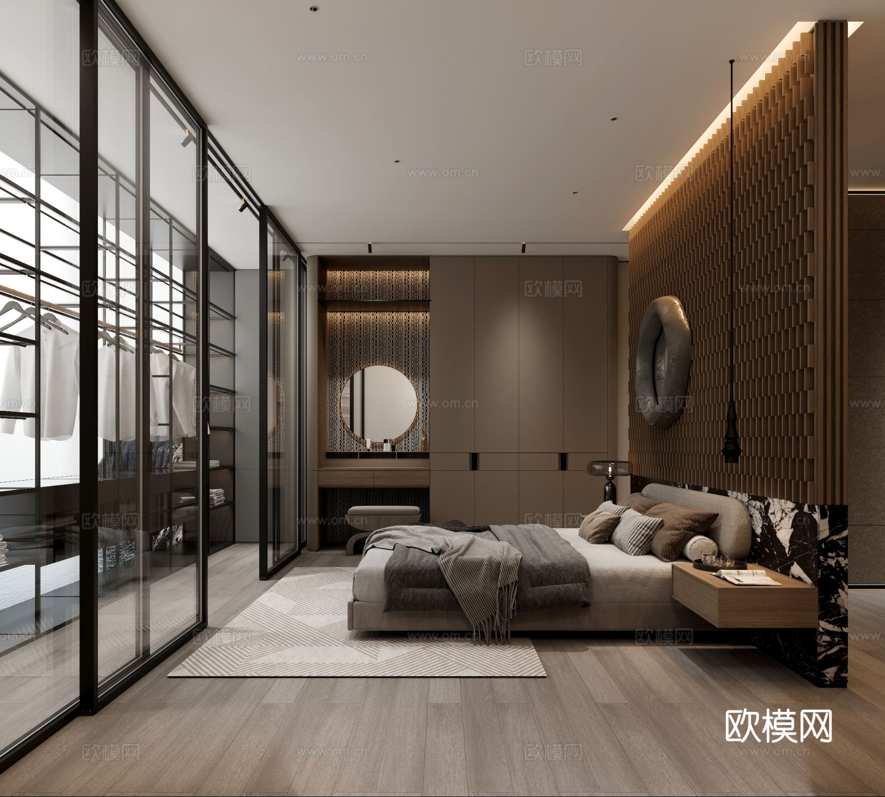 后現(xiàn)代輕奢別墅空間設(shè)計效果圖下載（渲染圖5）