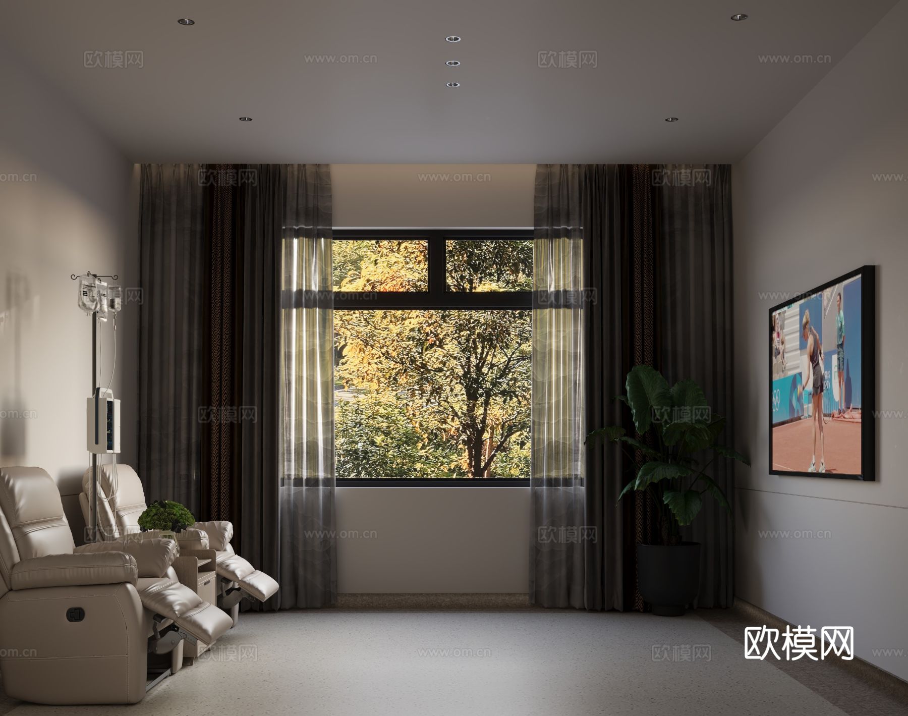 现代医疗房间装修效果图下载（渲染图4）