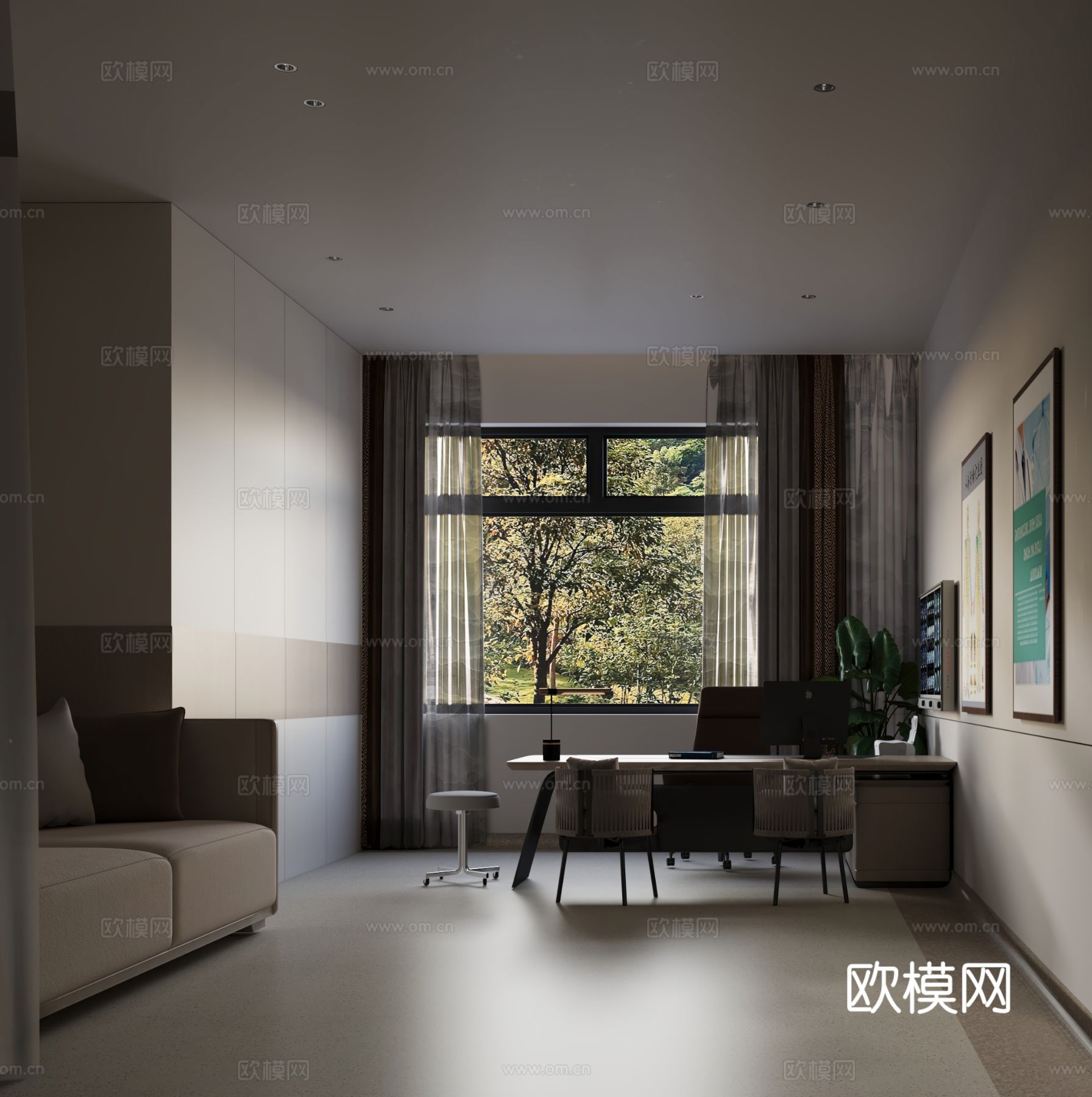 现代医疗房间装修效果图下载（渲染图6）