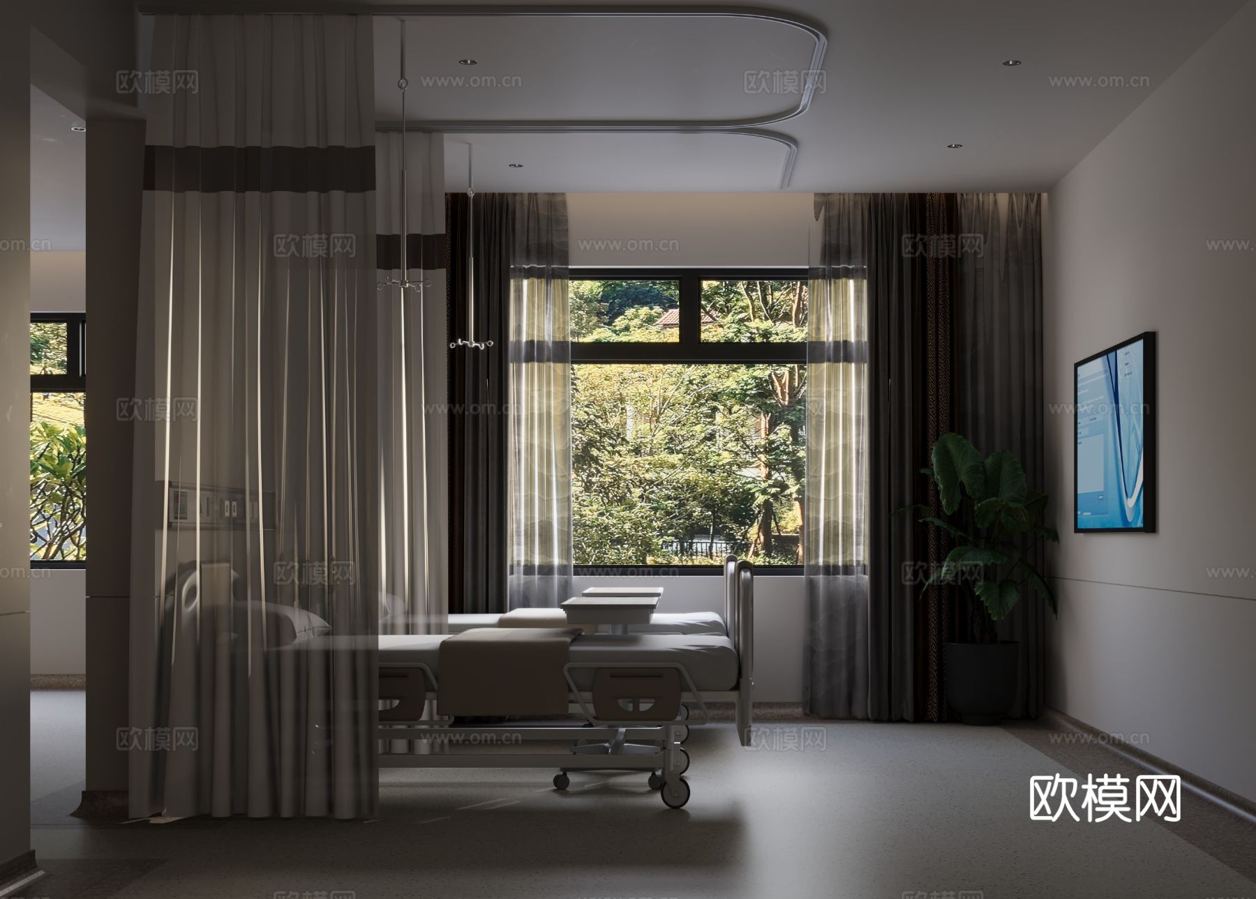 现代医疗房间装修效果图下载（渲染图1）