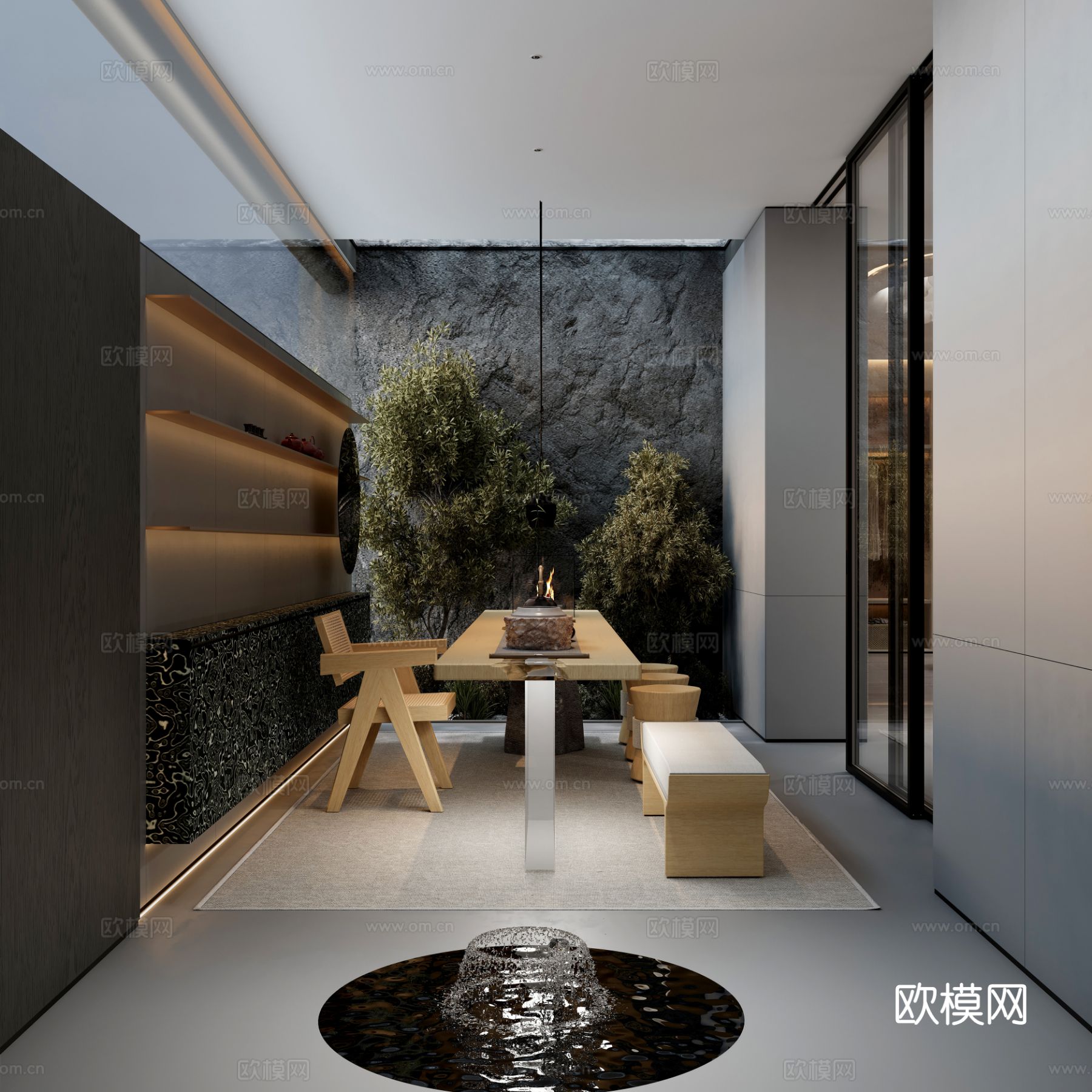 后現(xiàn)代輕奢別墅空間設(shè)計效果圖下載（渲染圖16）