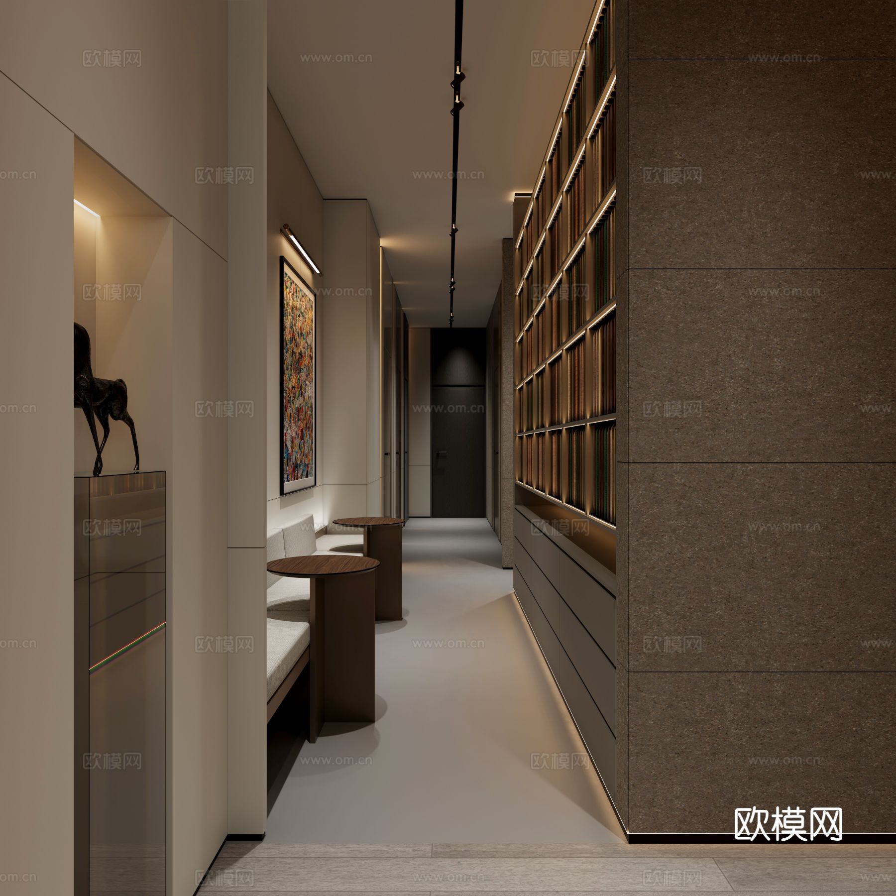 后現(xiàn)代輕奢別墅空間設(shè)計效果圖下載（渲染圖15）
