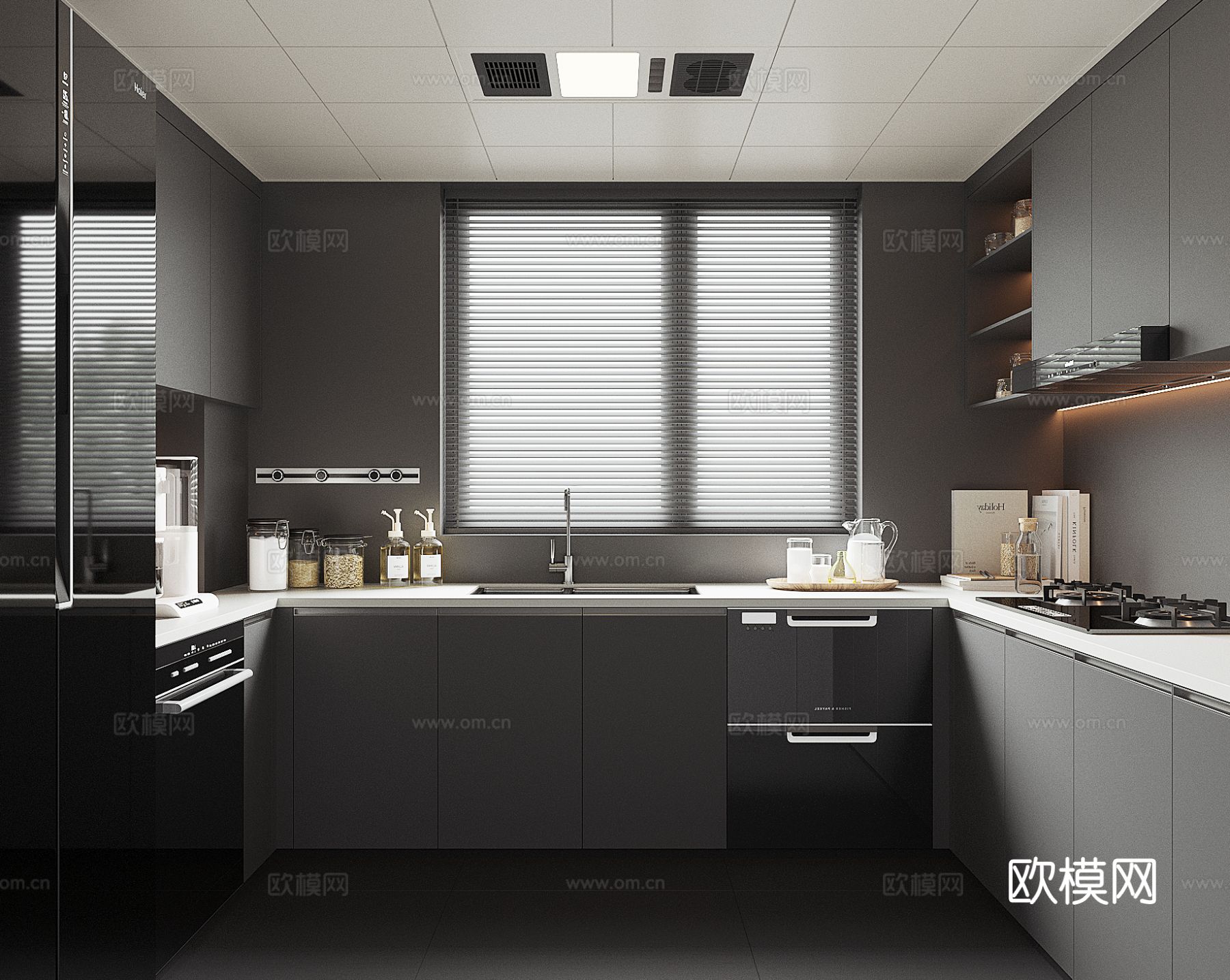现代家居厨房3d模型