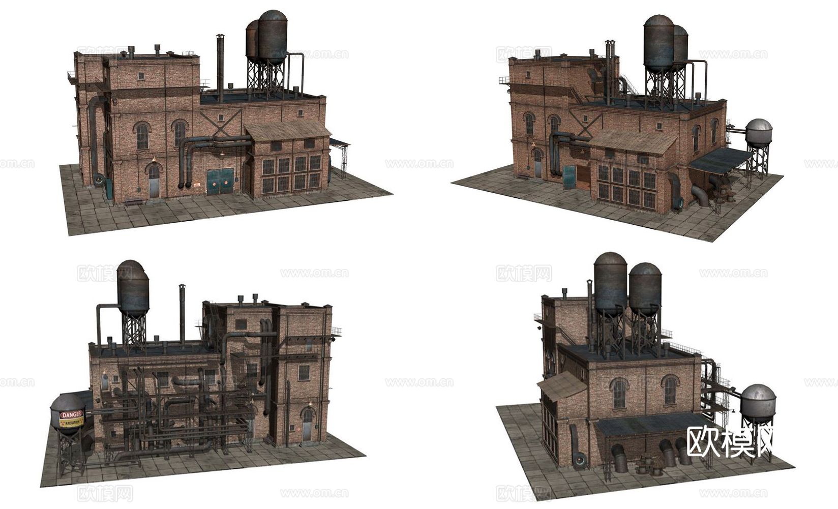 旧工业建筑 单体建筑3d模型