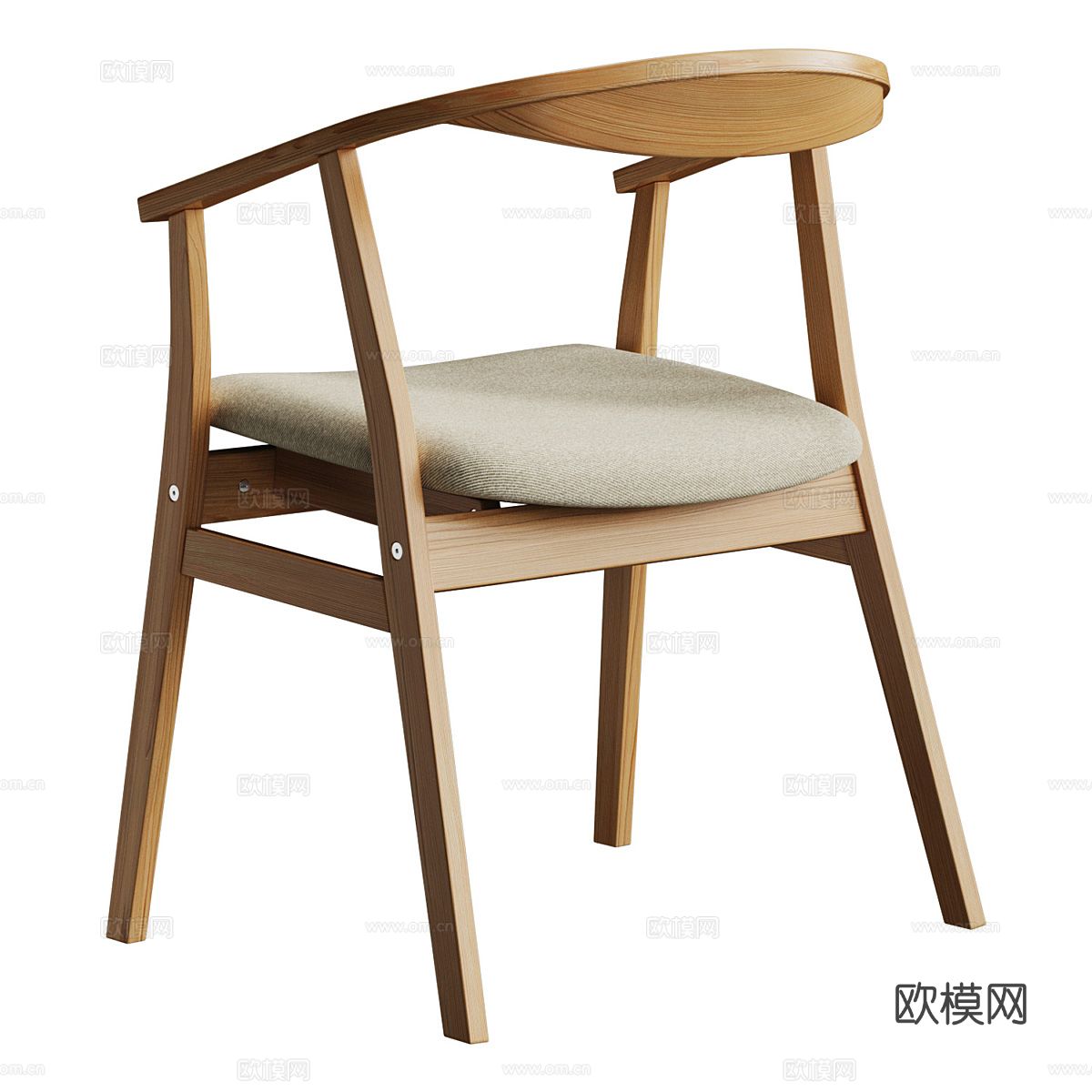 新中式 Virden 椅子3d模型下载（渲染图3）