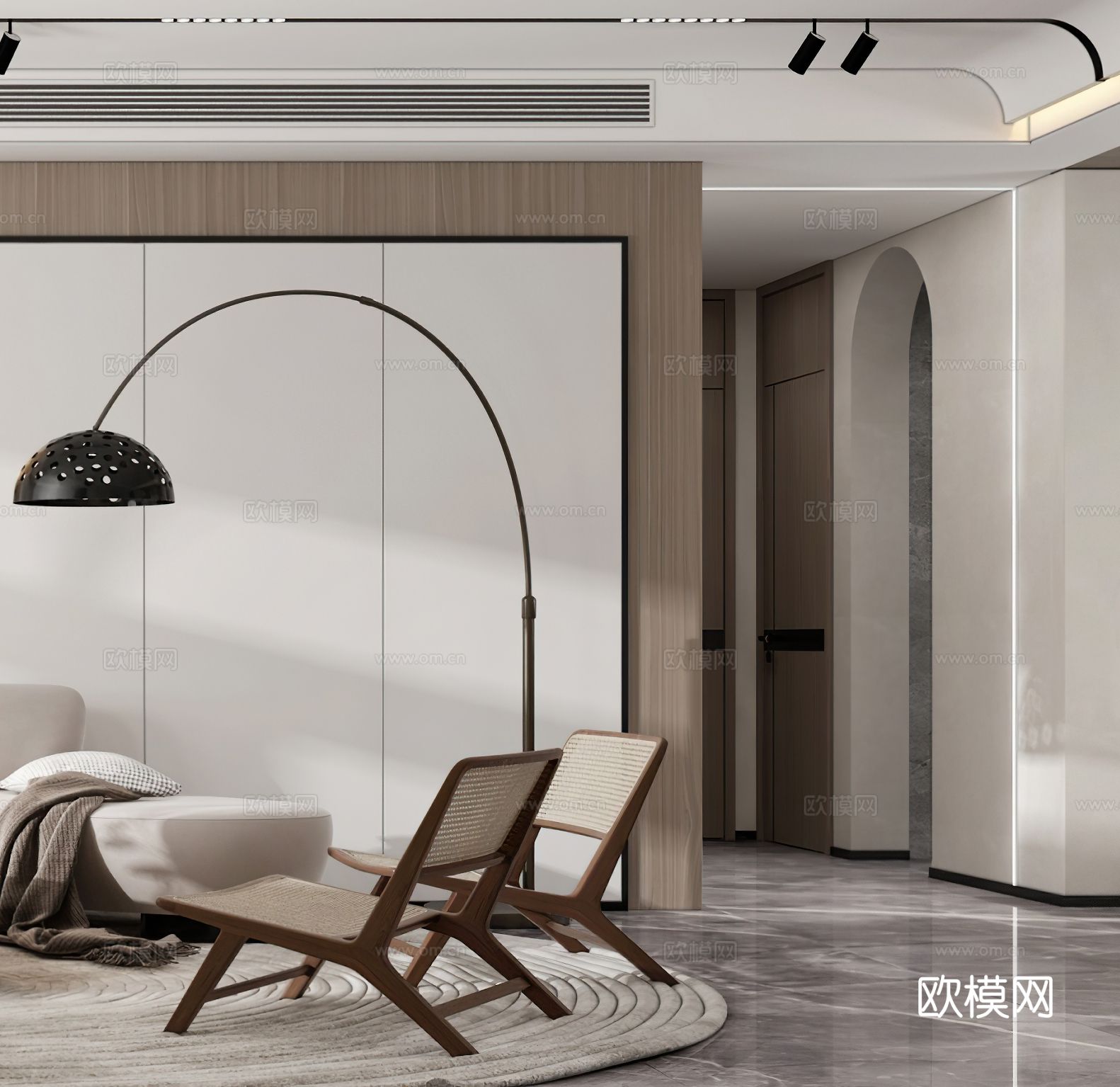 侘寂休闲椅 中古风休闲椅 原木风休闲椅 边几 角几 单人椅3d模型