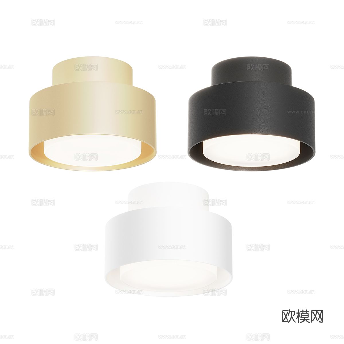 现代简约筒灯 射灯 展览筒灯3d模型