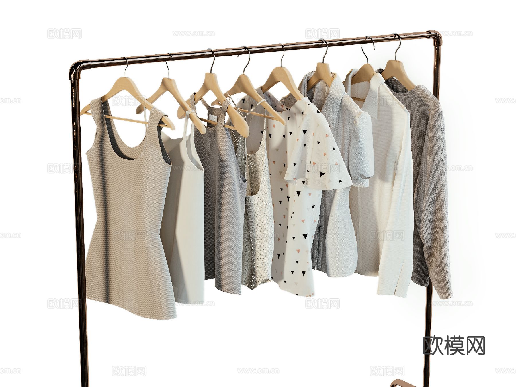 现代衣服 女士服装3d模型