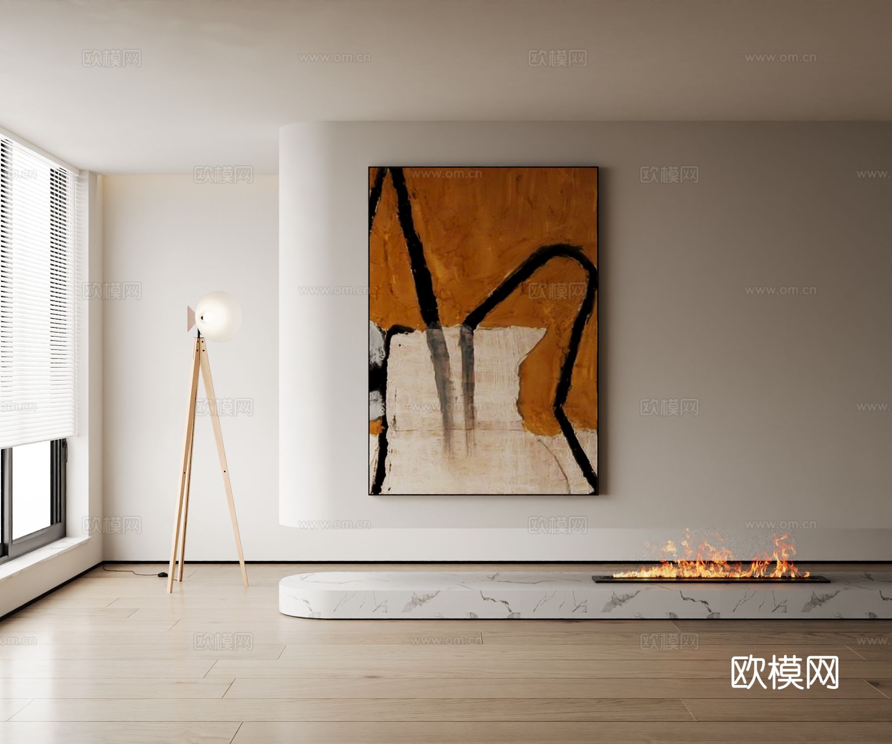现代装饰画su模型
