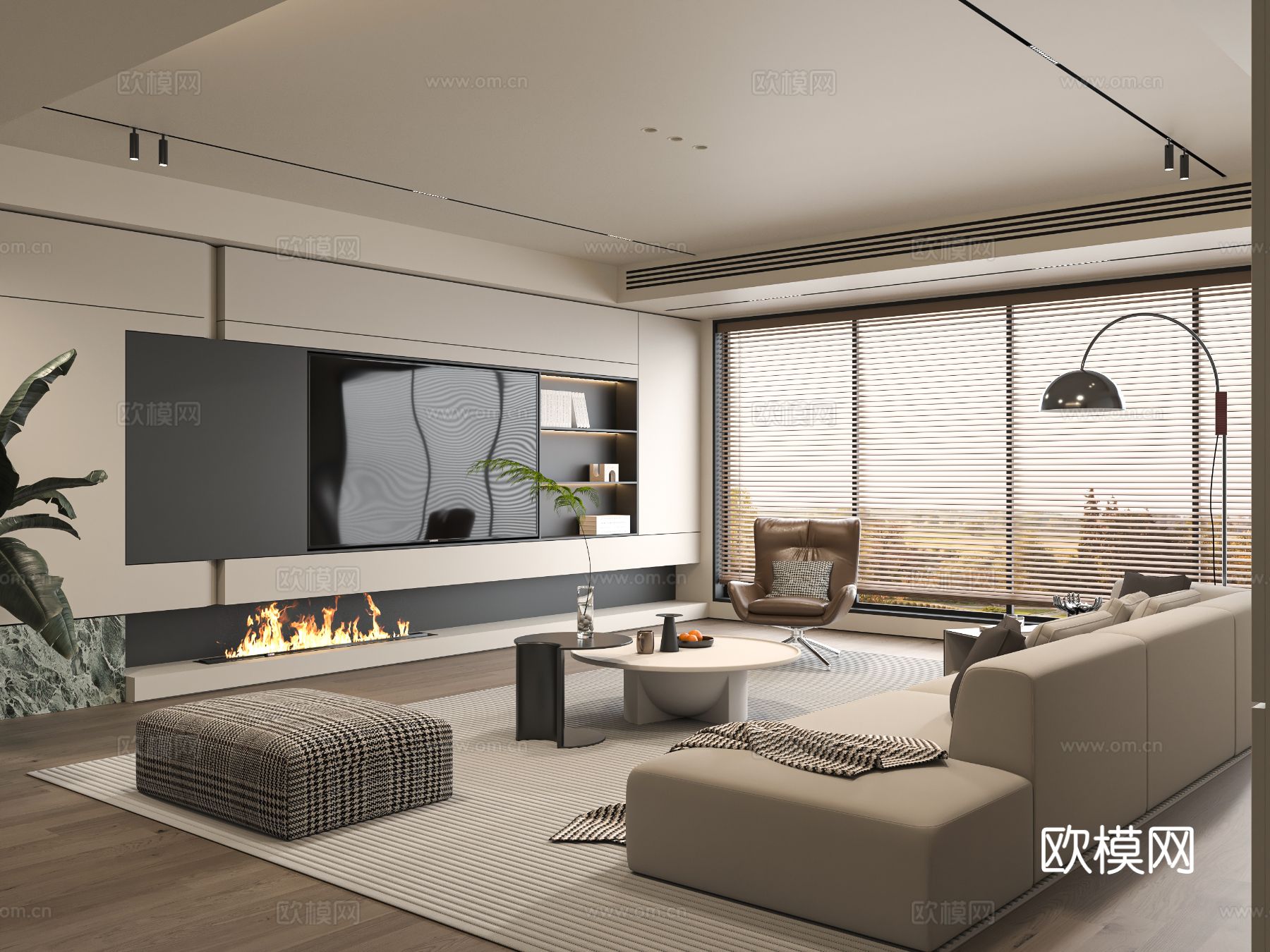 Minotti现代意式客厅3d模型