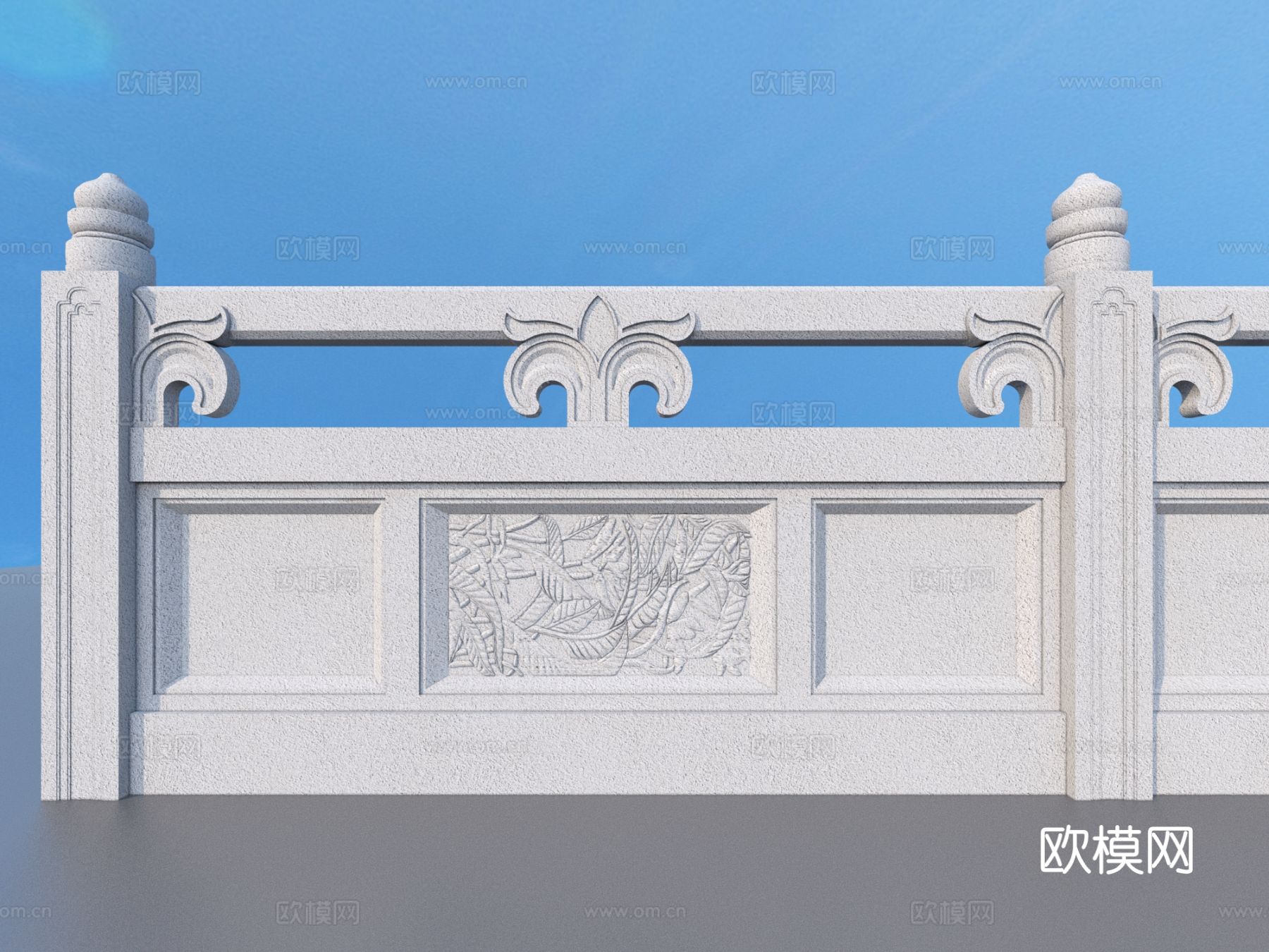 围栏 护栏 栏杆3d模型下载（渲染图2）